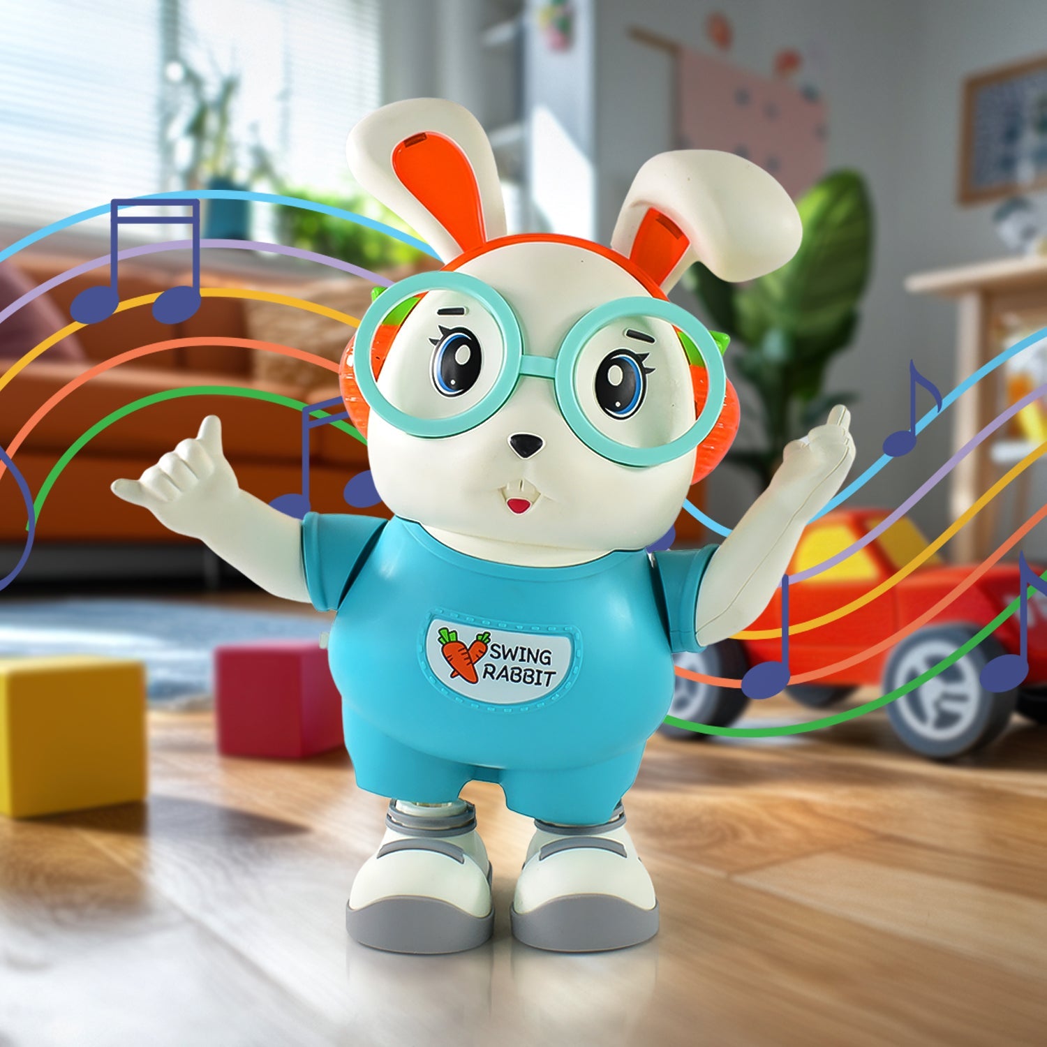 Electroplay Swing Rabbit Musical Dancing Toy – Interactive Bunny with Lights, Sounds (1 Pc / Battery Not Included)