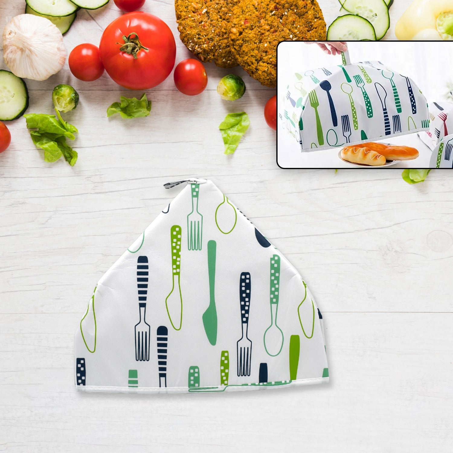 Foldable Food Covers Anti-dust Heat Preservation Anti Fly Mosquito Kitchen Lid Foldable Cover for Hot Food Dish Insulation Cover, Food Warmer Cover, for Kitchen, Picnic - Bhavnagar Deodap