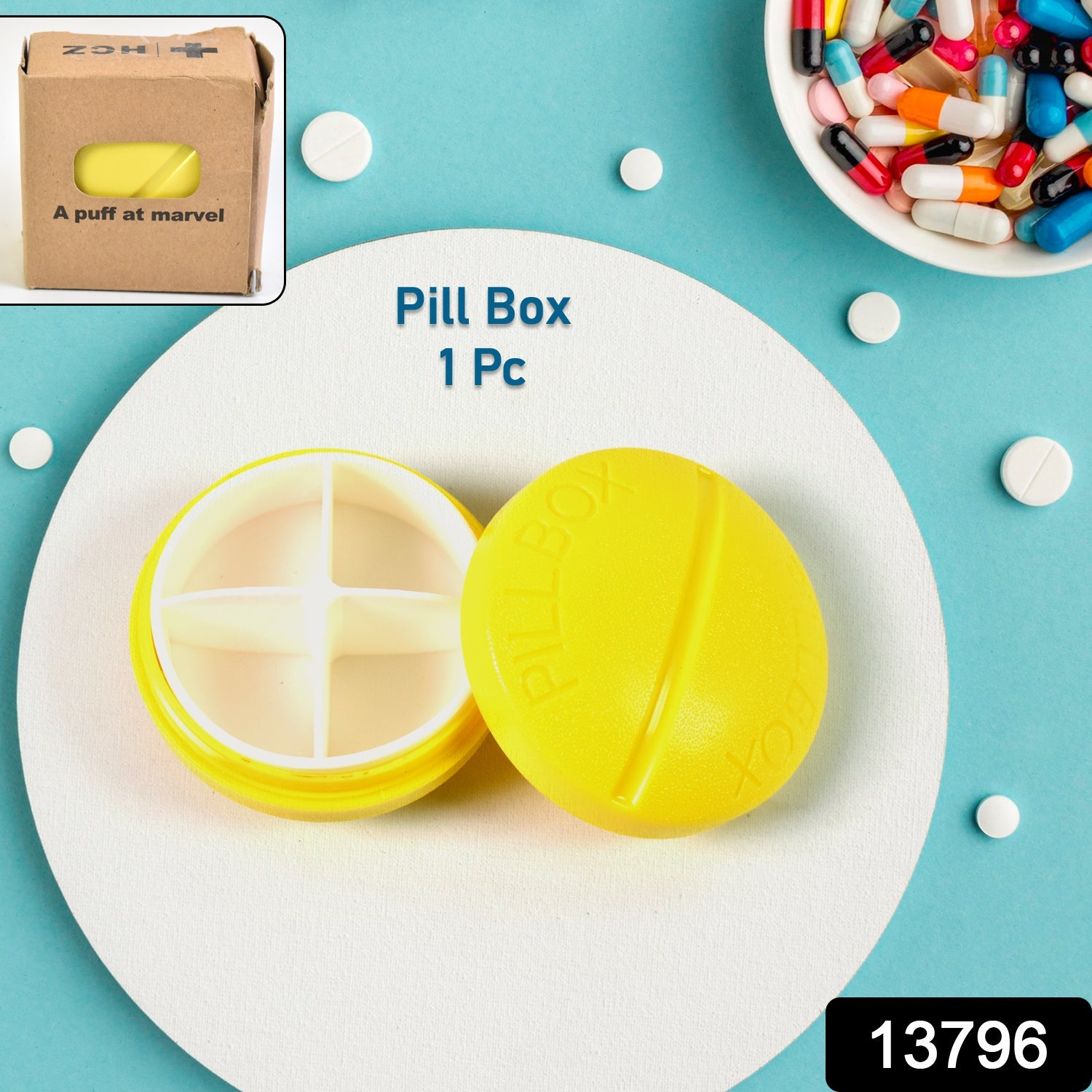 PillMinder 4-Compartment Pill Box