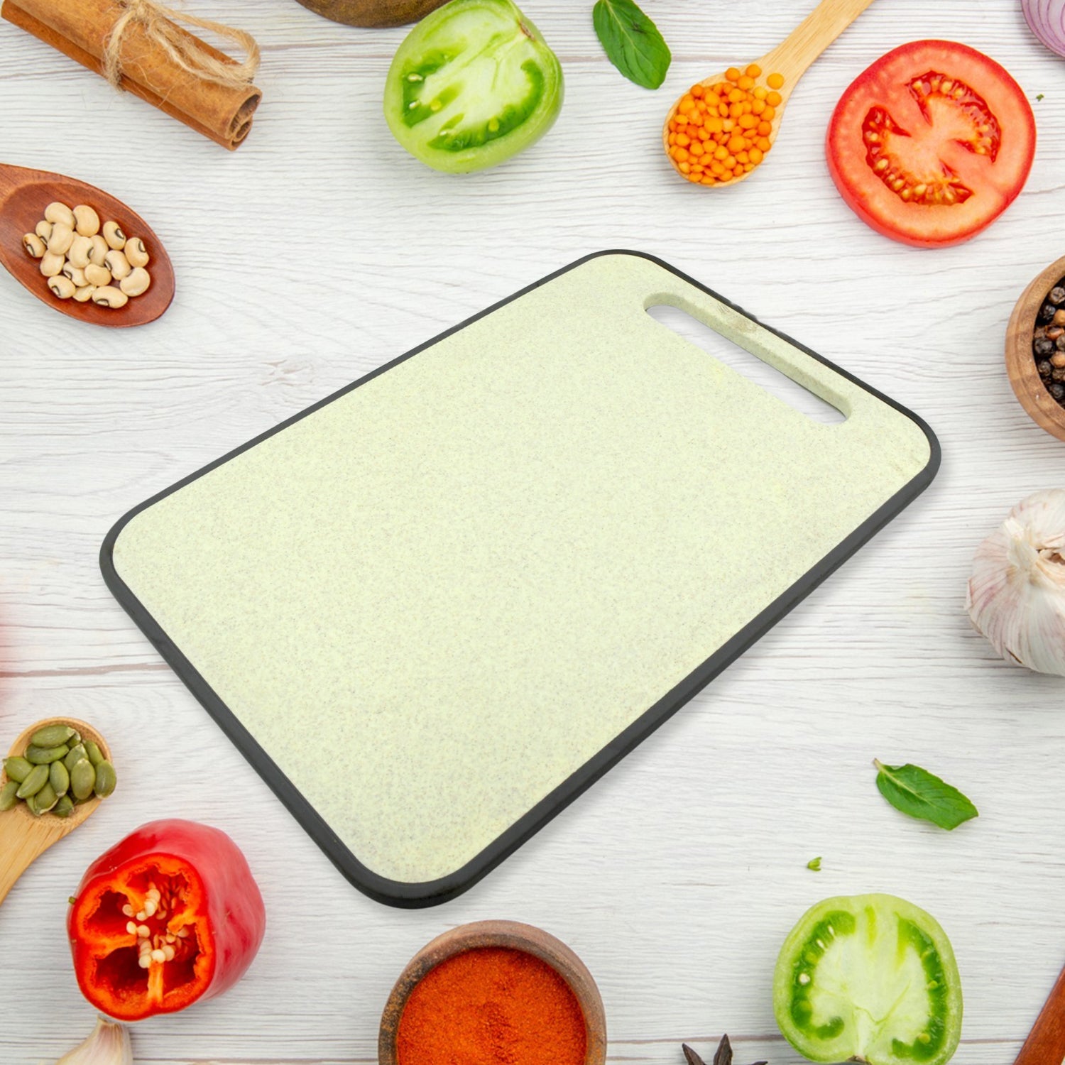 Plastic Chopping Board (Large): 37x25cm, Multipurpose Cutting Board - Bhavnagar Deodap