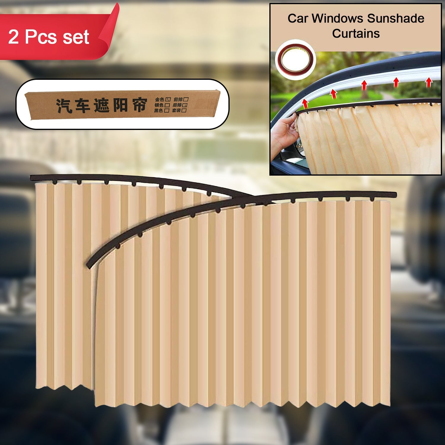 Car Curtain Slat Folding Window Sunshade Magnetic Car Side Window Sun Shade Slider - Bhavnagar Deodap