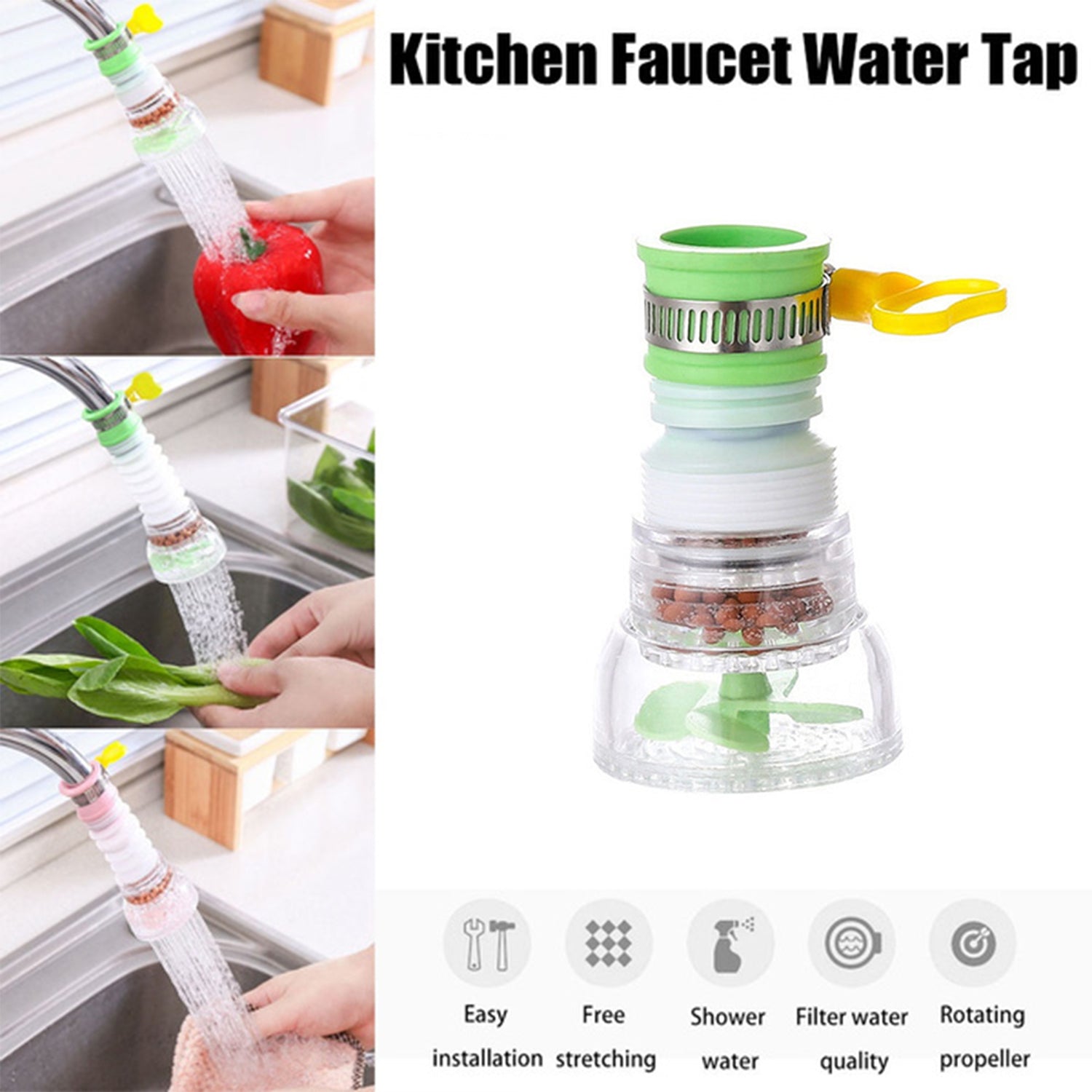 360 Degree Water Saving Faucet Expandable Water Valve Splash Regulator - Bhavnagar Deodap