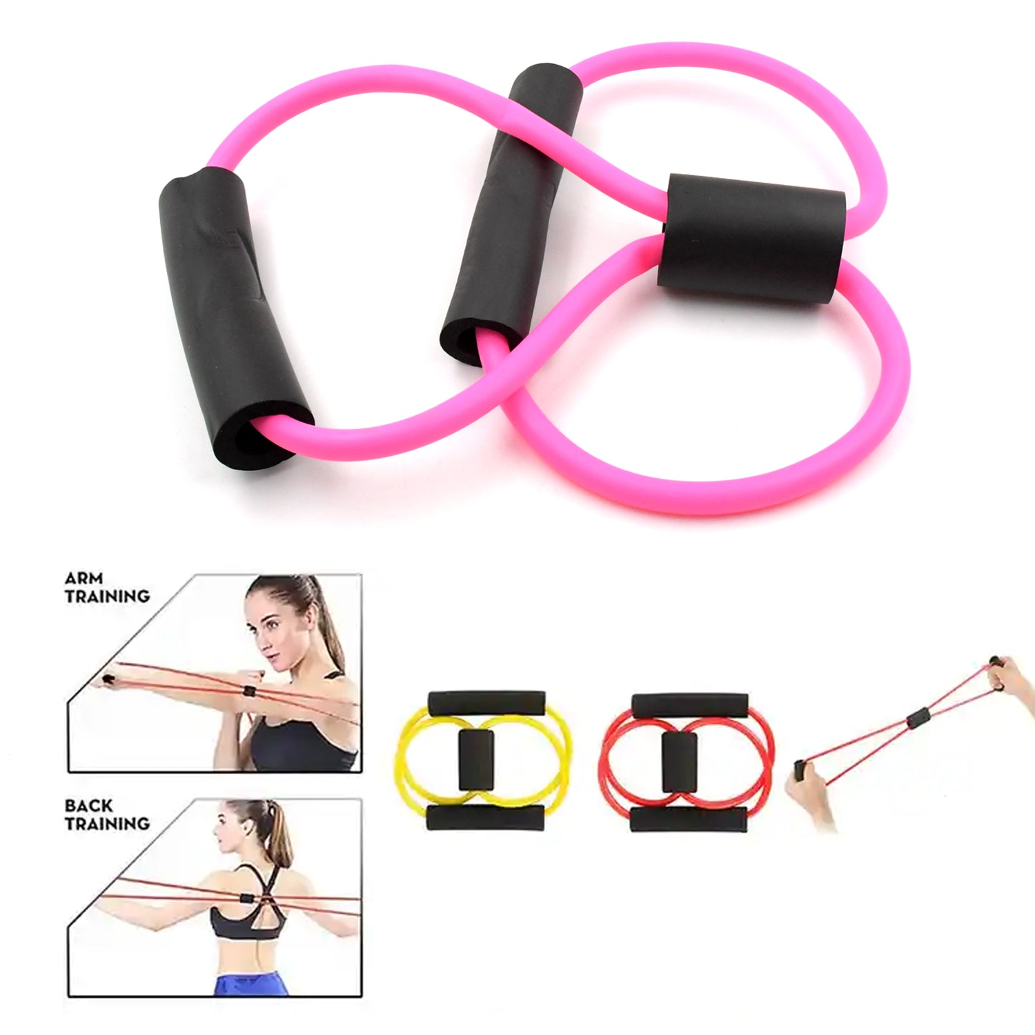 Sport Resistance Loop Band (1 Pc): Exercise, Yoga, Fitness, Mix Color - Bhavnagar Deodap