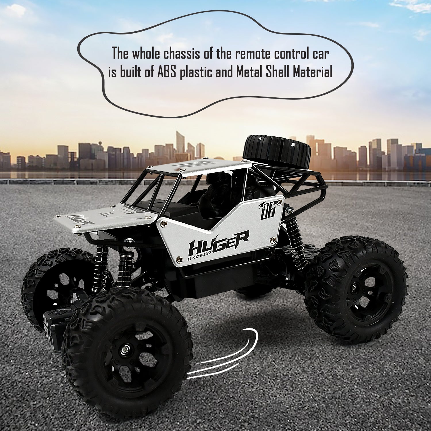 1:18 Scale Rock Crawler Monster RC Truck All Terrain Stunt Racing Car Rechargeable Indoor Outdoor Toy Car - Bhavnagar Deodap