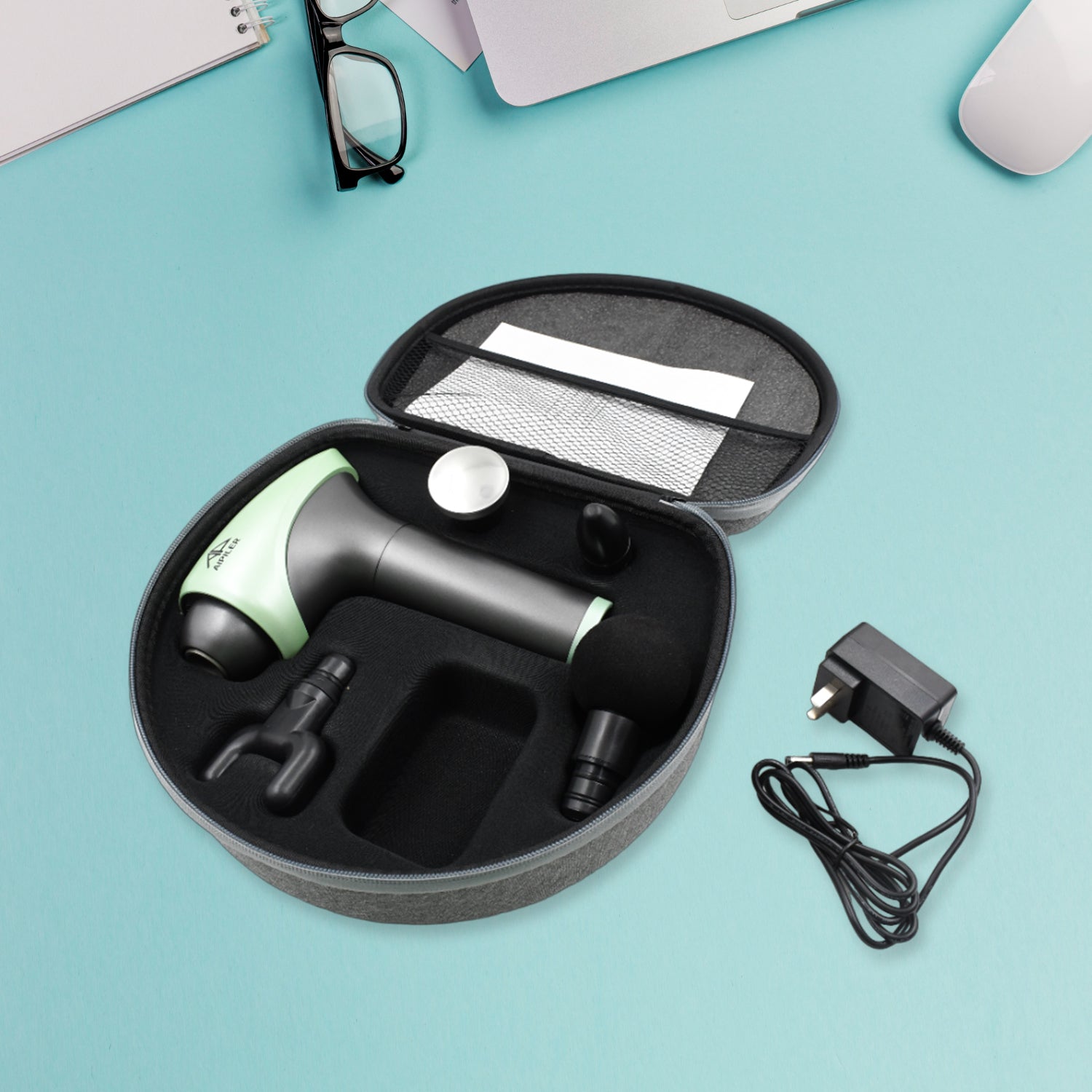 Massage Gun, Includes Suitcase, Box and Stress Ball, Sport and Relax Massage Device, Small, Powerful and Quiet, Massage Gun for Pain Relief Super Quiet Electric Massager, 4 Massage Heads - Bhavnagar Deodap