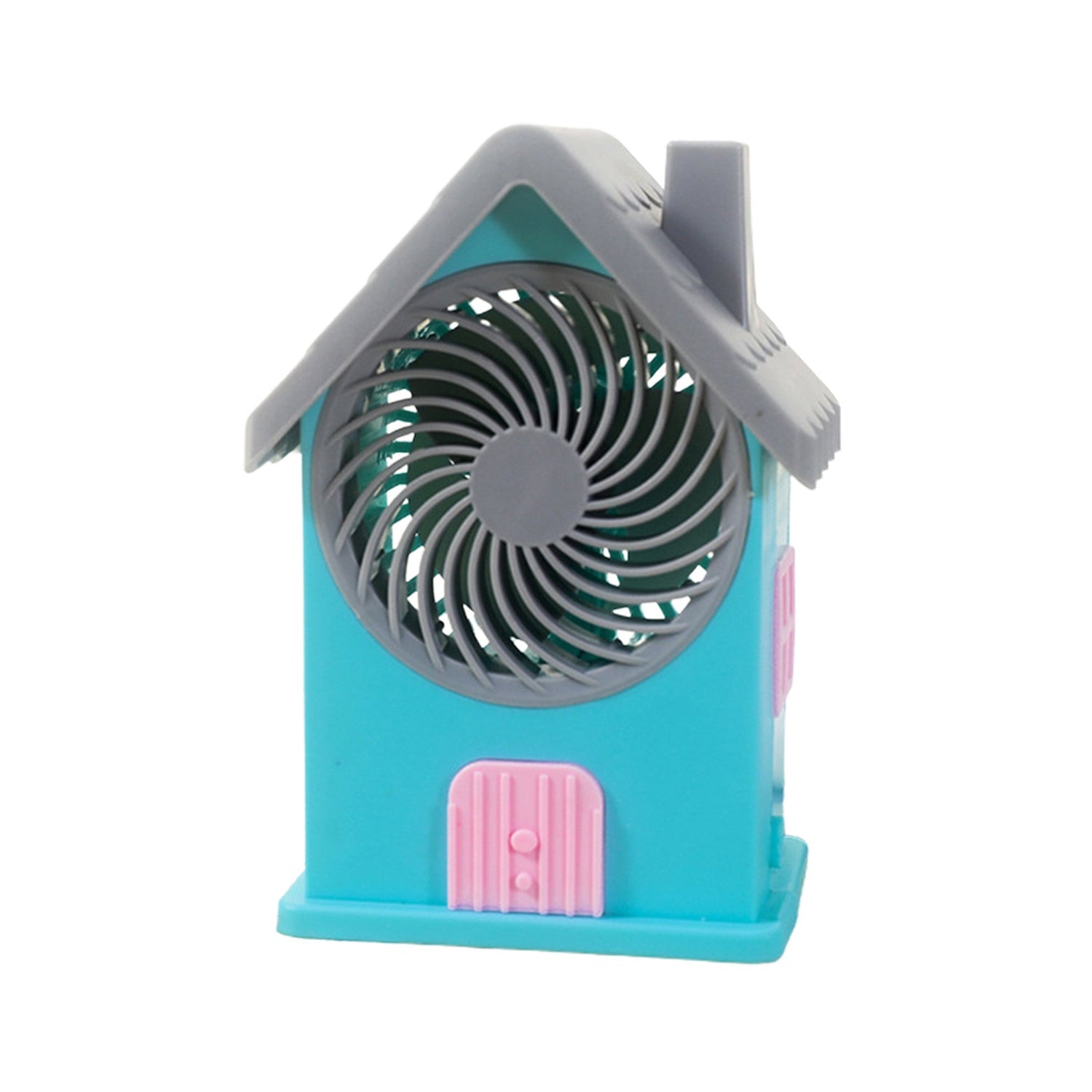 Mini House Fan House Design Rechargeable Portable Personal Desk Fan For Home , Office & Kids Use (Battery Not Include) - Bhavnagar Deodap