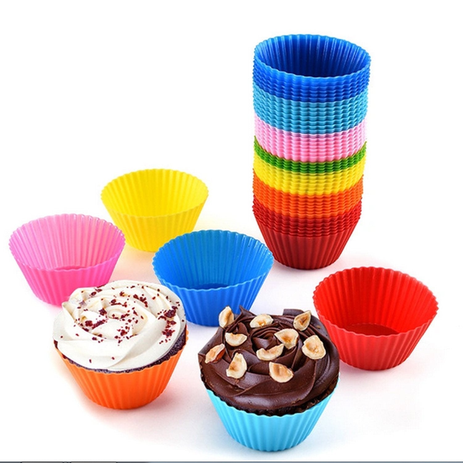 Silicone cupcake Shaped Baking Mold Fondant Cake Tool Chocolate Candy Cookies Pastry Soap Moulds (6 pc) - Bhavnagar Deodap