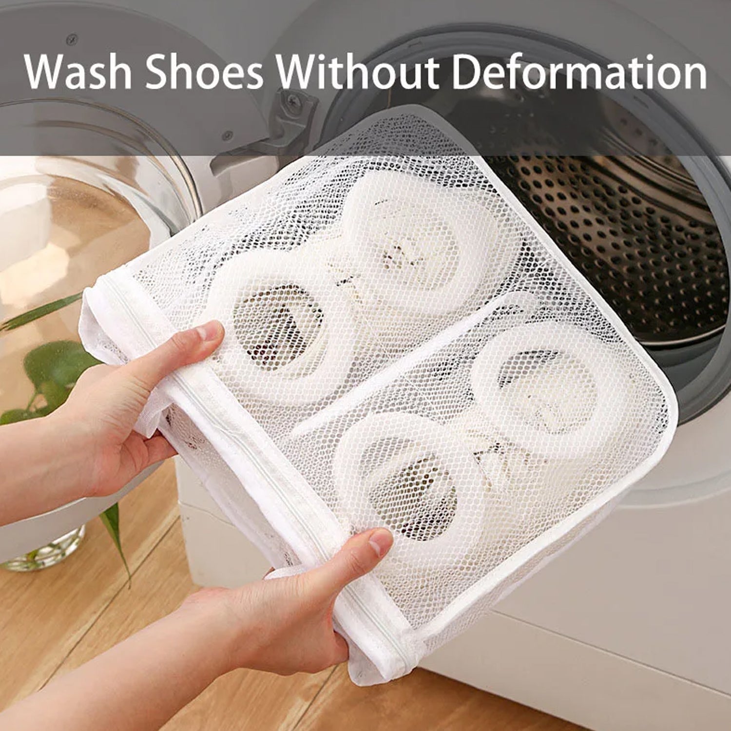 2in1 Foldable Washing Machine Shoe Bag Portable Laundry Cleaning Mesh Bags Net Pouch, Laundry Bags Travel Storage Organizer for Shoes Underwear Bath Towels Socks - Bhavnagar Deodap