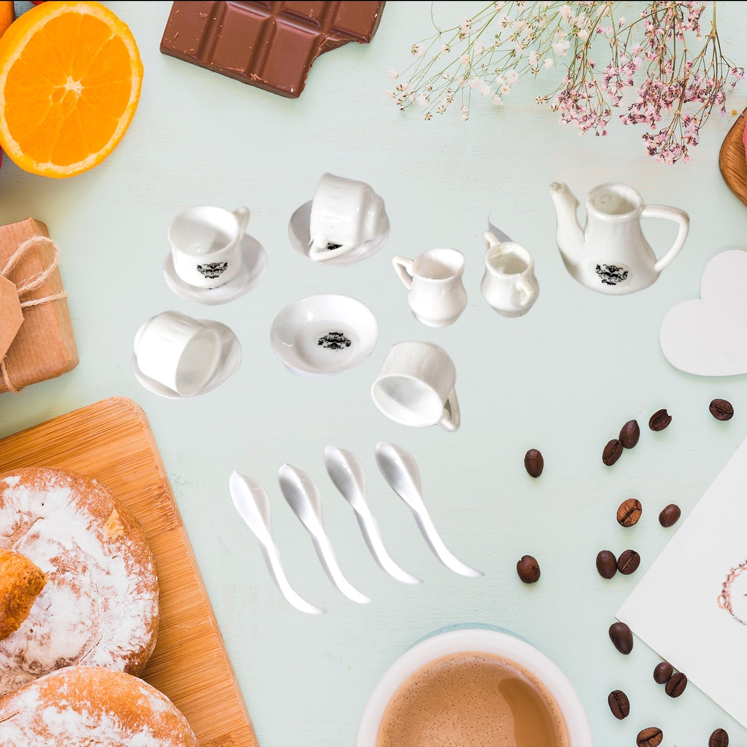 Coffee Kitchen Plastic Set Toy for Kids, Boys & Girls (15Pcs)