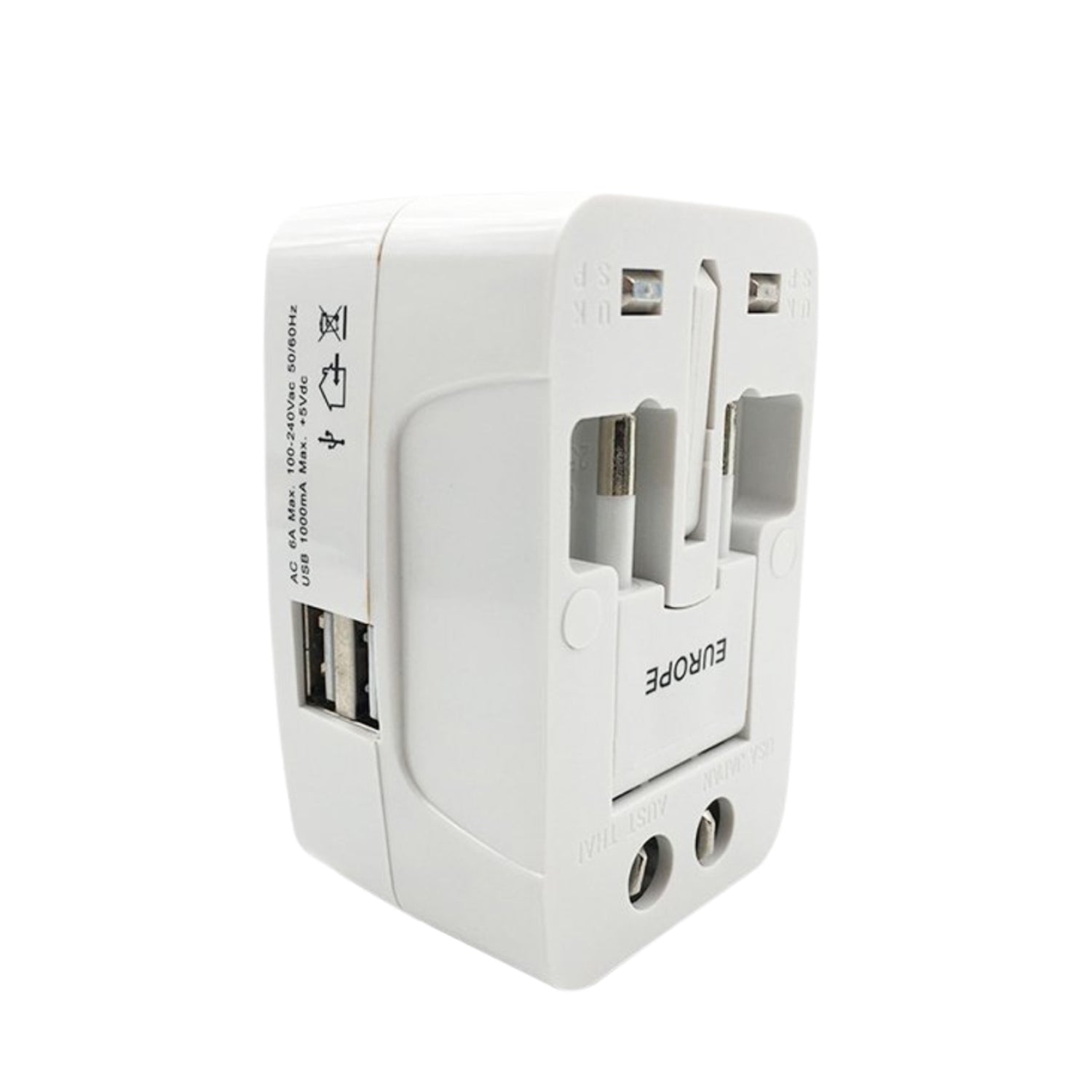 All-in-One Universal Worldwide Travelling AC Adaptor Plug (AU / UK / US / EU) International Power Charger Electric USB Power Plug Socket Adapter Converter (1 Pc) - Bhavnagar Deodap