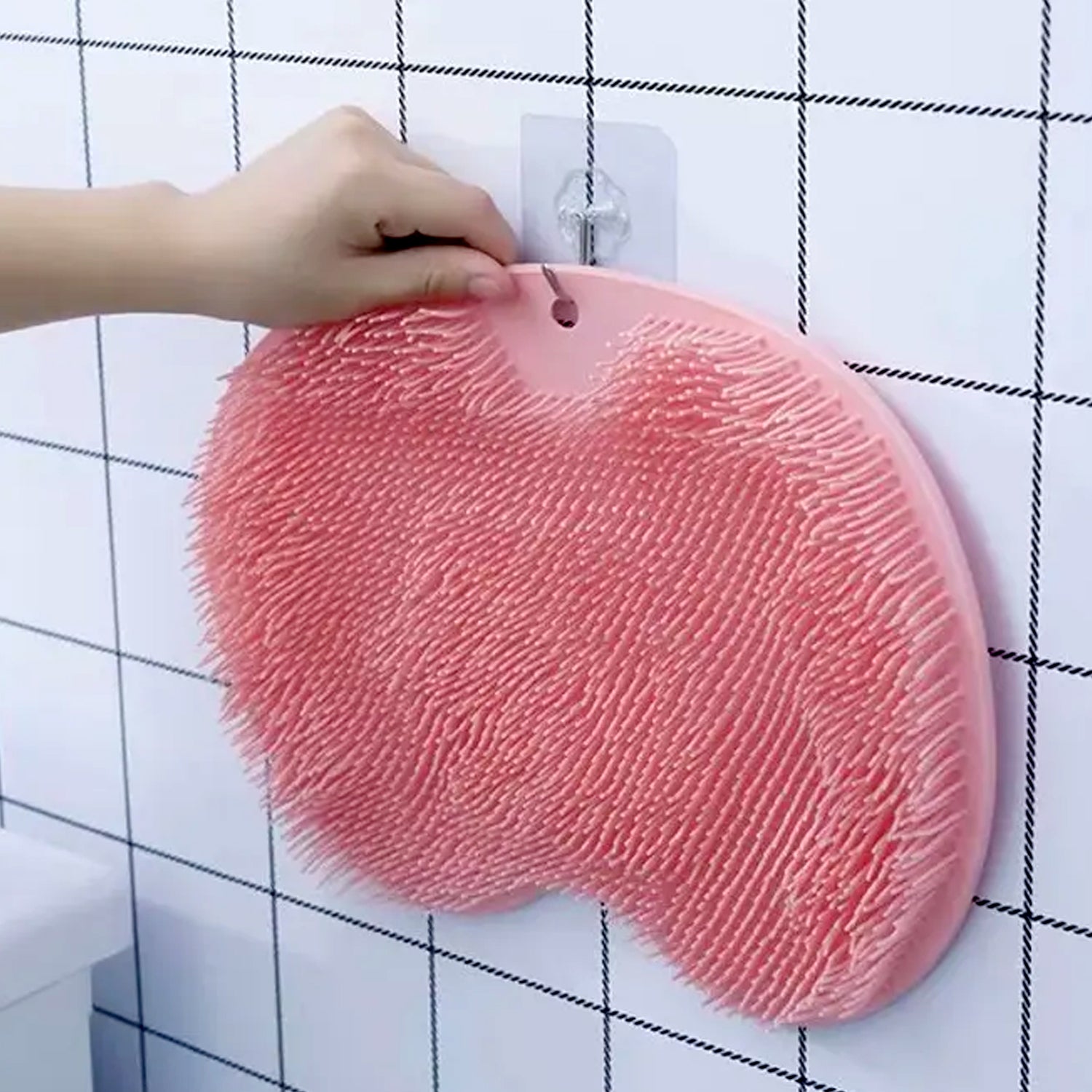 Silicone Bath Massage Cushion with Suction Cup, Shower Foot Scubber Brush Foot Bath Mat Scrubber, Anti-Slip Exfoliating Dead Skin Massage Pad Lazy Wash Feet Bathroom Mat - Bhavnagar Deodap