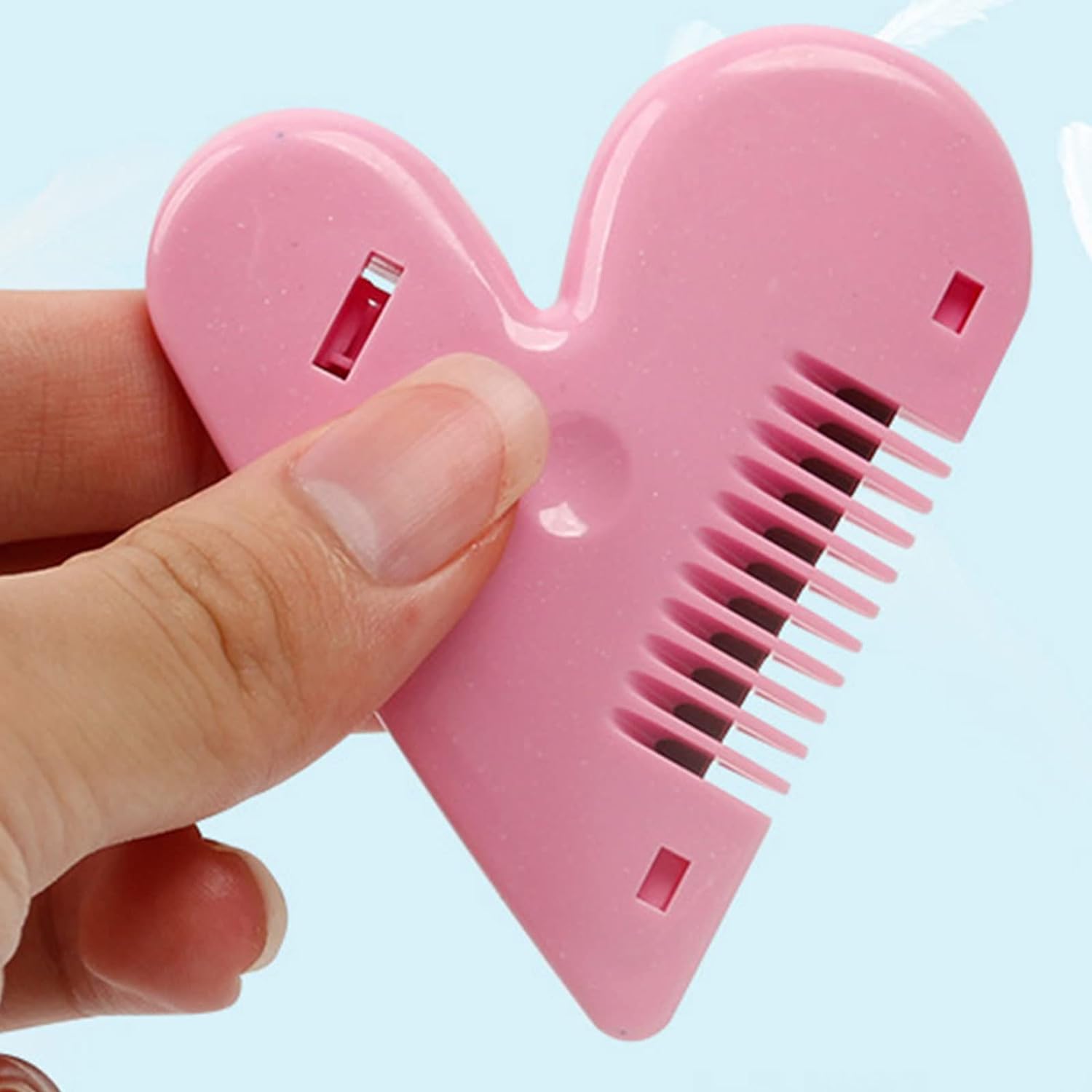 Heart Shape Plastic Hair Cutting Scissors for Baby Girls Lightweight Portable Hair Thinning Double‑Edge Stainless Steel Convenient for Hair Cutting for Hair Thinning (1 Pc ) - Bhavnagar Deodap