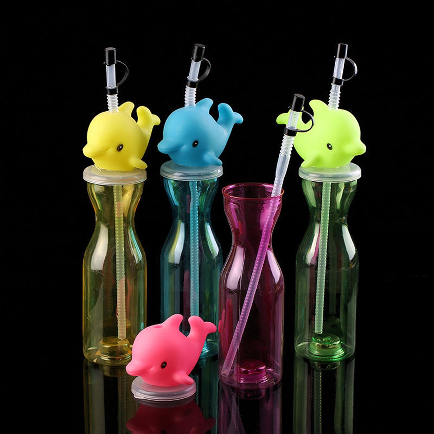 Straw Bottle For Kids Multicolor - Bhavnagar Deodap