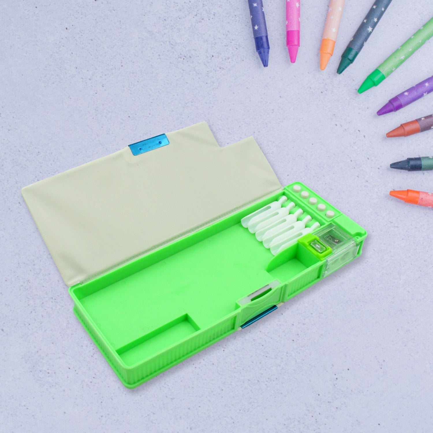 Multipurpose Compass Box (2 Compartments): Cartoon Pencil Case for Kids - Bhavnagar Deodap