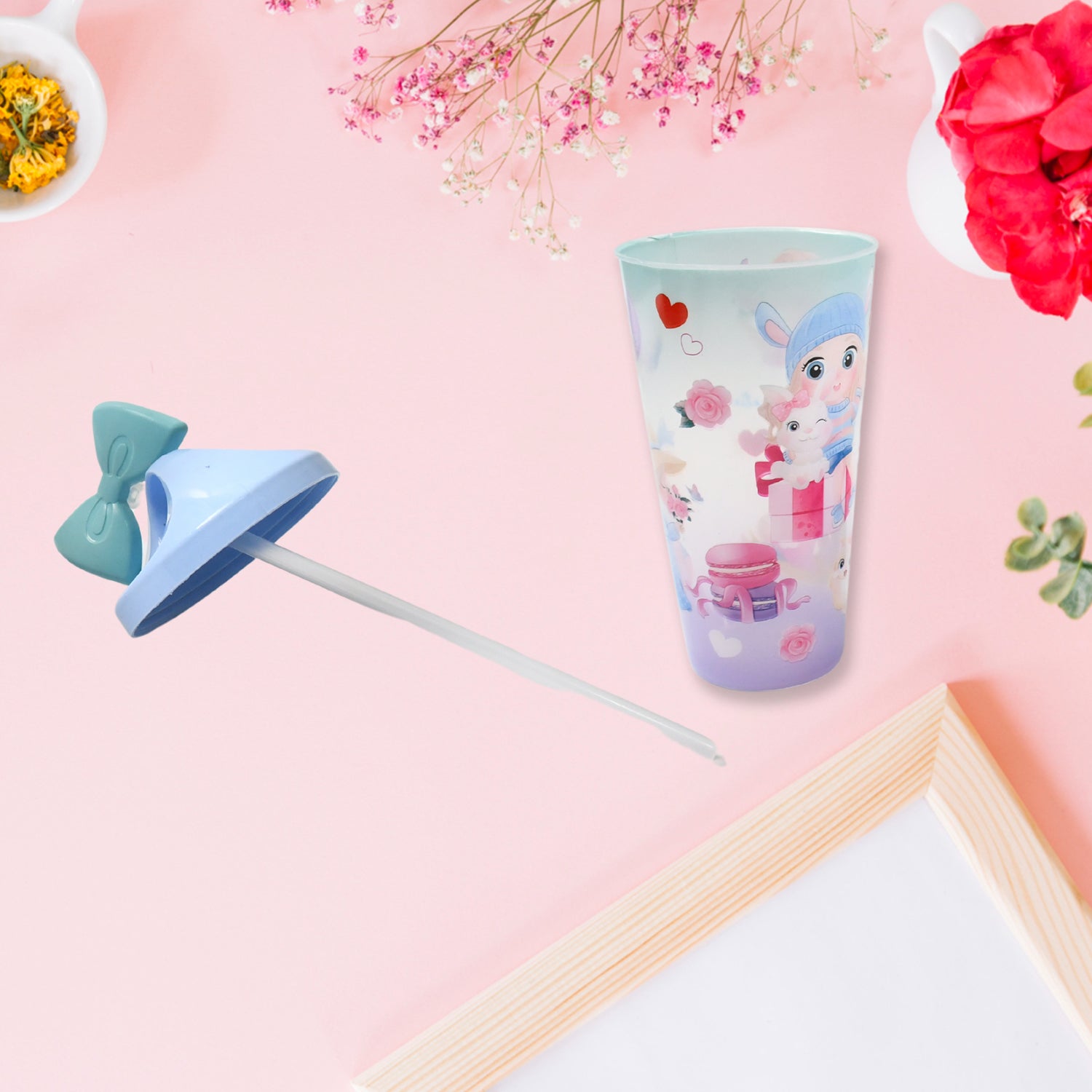 Unicorn Water Bottle with Straw & Lid for Kids (With Light) - Bhavnagar Deodap