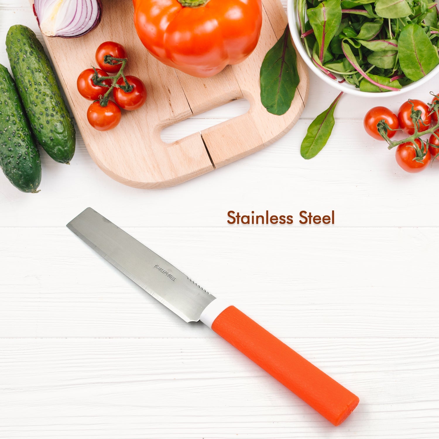 Stainless Steel Knife For Kitchen Use, Knife Set, Knife & Non-Slip Handle With Blade Cover Knife - Bhavnagar Deodap