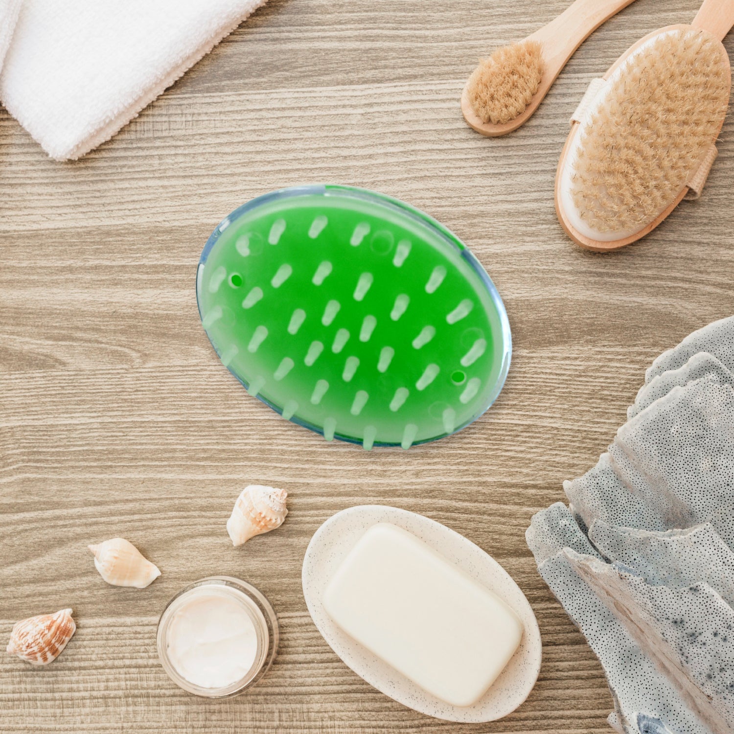 Silicone Head Massager used in all kinds of places like household and official places for unisexual use over head massage and all. - Bhavnagar Deodap