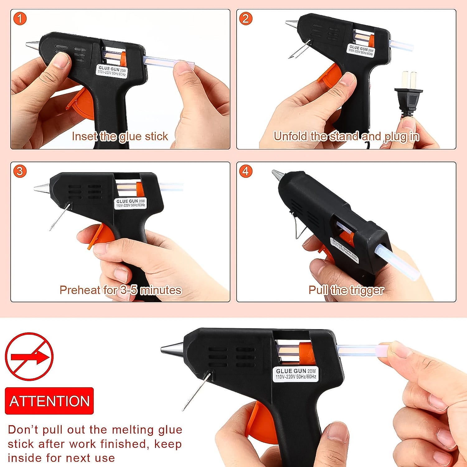 Professional Hot Melt Glue Gun with Rapid Heating and Quick Melt Glue Gun For Multiuser (40W) - Bhavnagar Deodap
