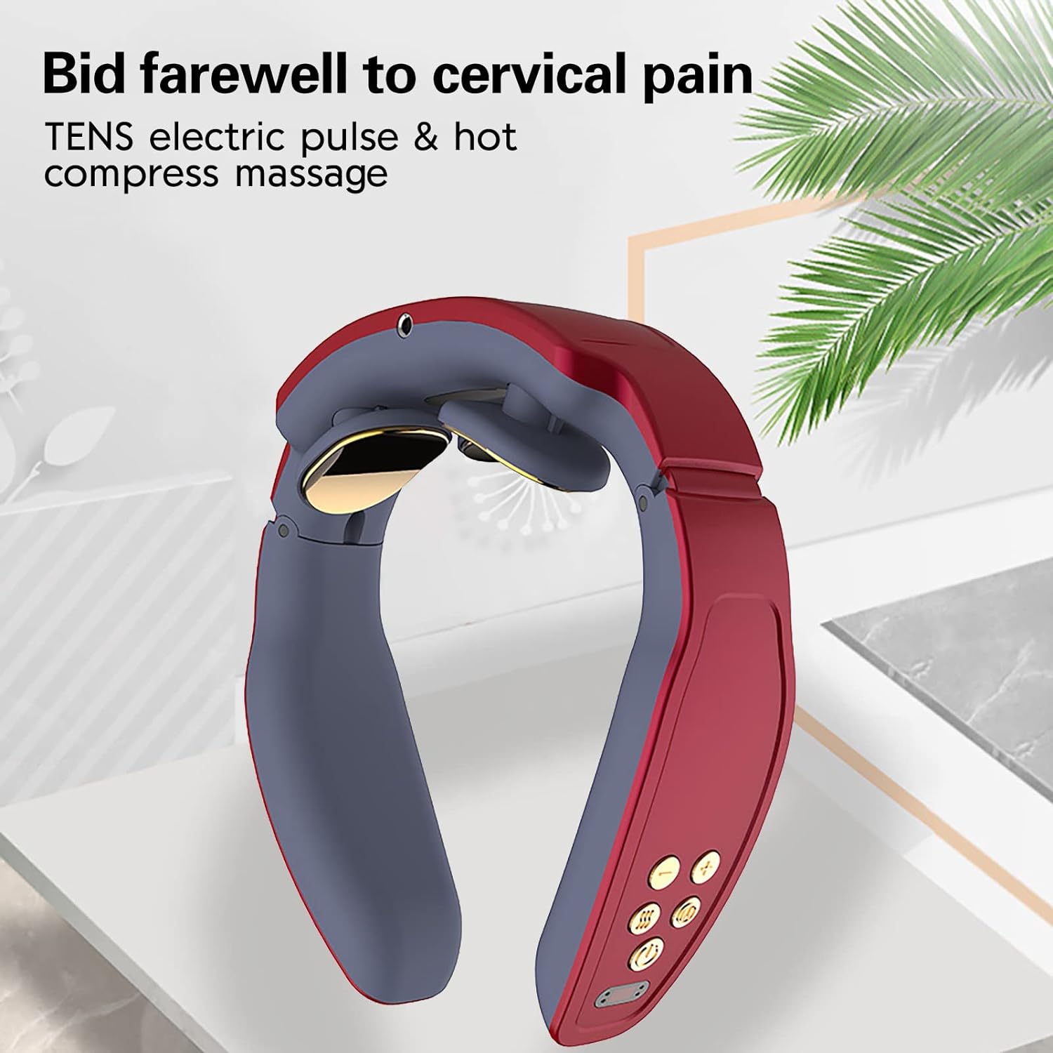 Electric Neck Massager for Pain Relief, Intelligent Neck Massager with Heat, 4 Modes 15 Level Cordless Deep Tissue Point Massager, Portable Neck (1 pc ) - Bhavnagar Deodap