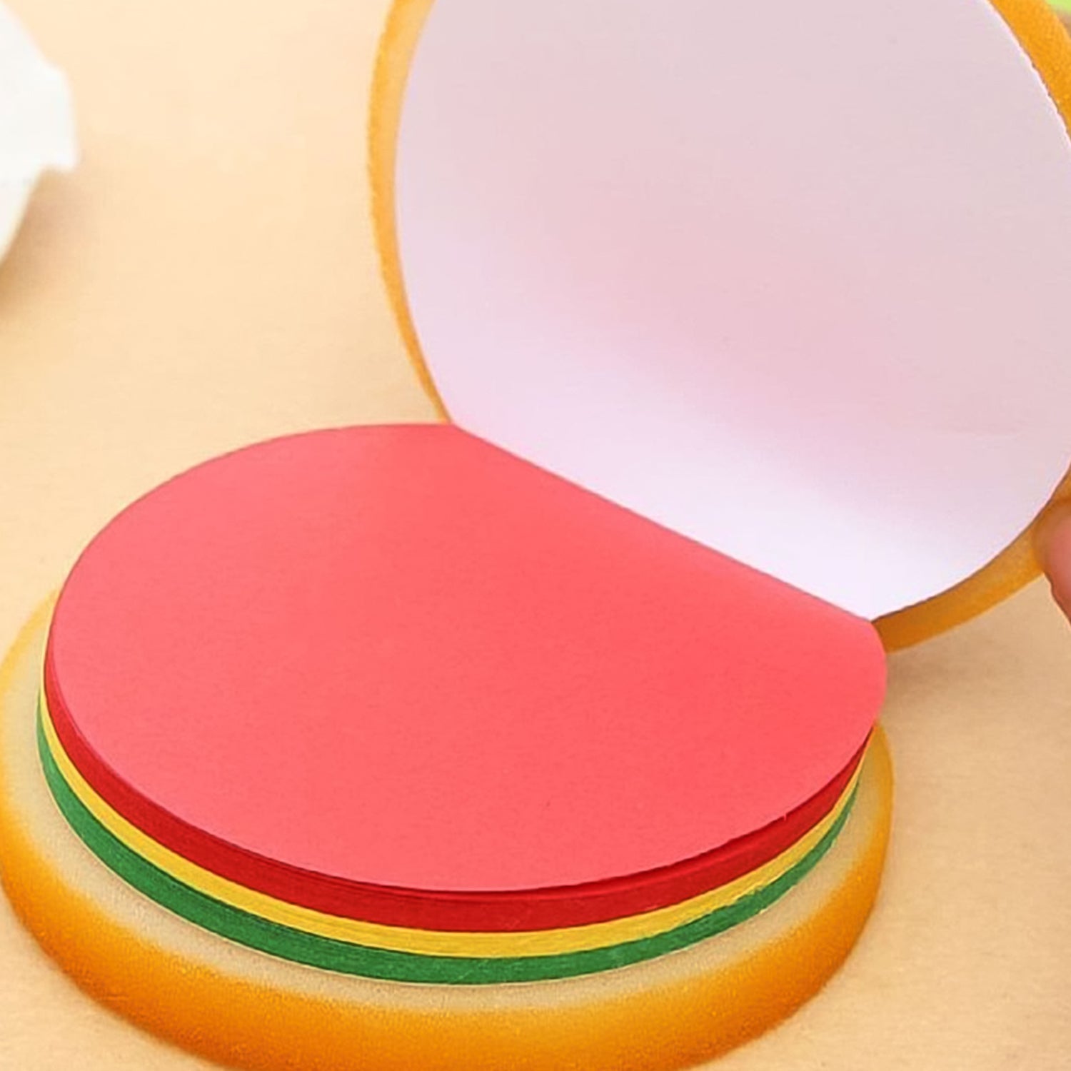 Burger Shaped Note  /  Sticky Notes  /  Memo Notes, Unique Mini Notes (Multicolor) - Bhavnagar Deodap