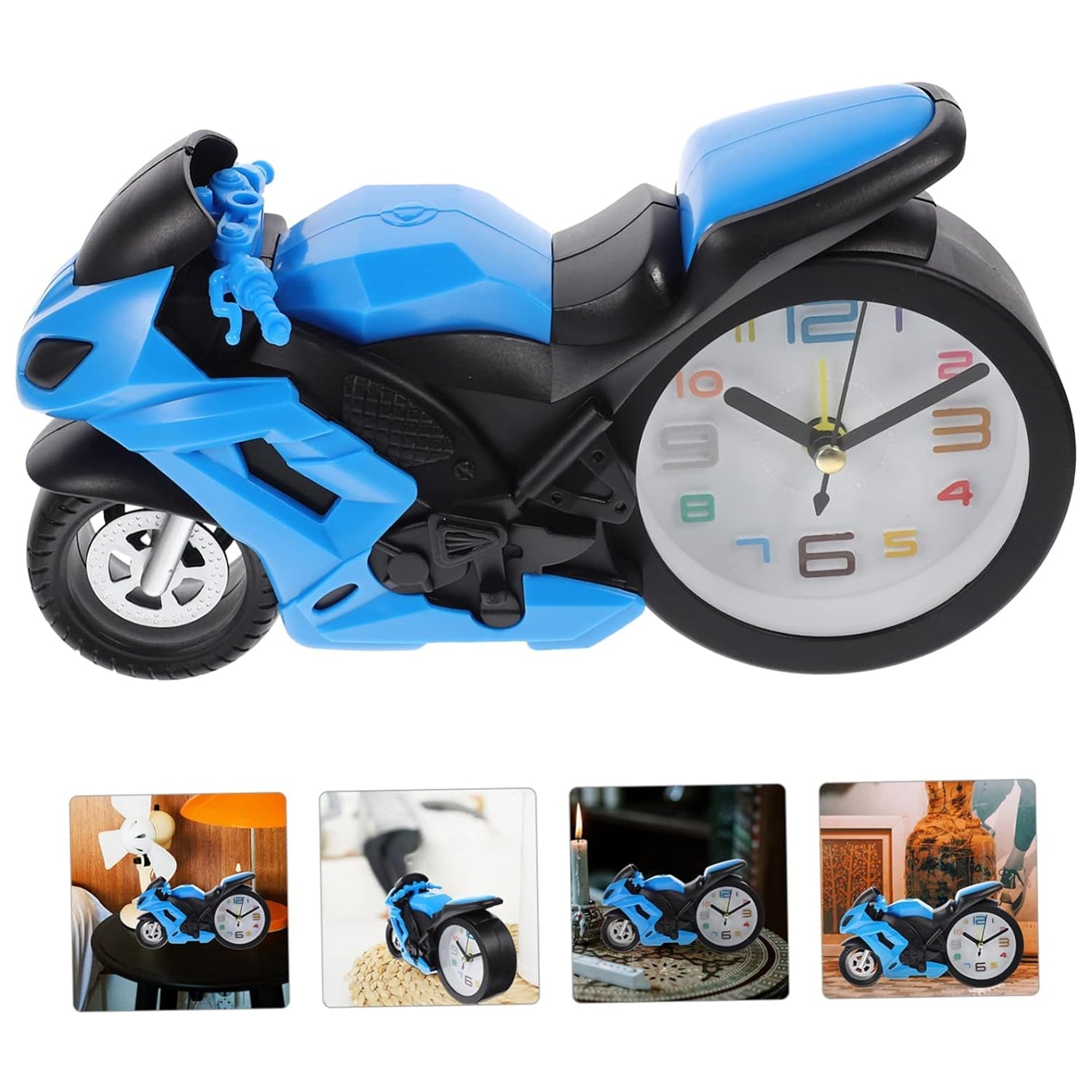 Fashioned Alarm Clock Novelty Retro Motorcycle / Motorbike Engine Style Clocks Alarm Clock Desktop Decoration Kids Gift - Bhavnagar Deodap