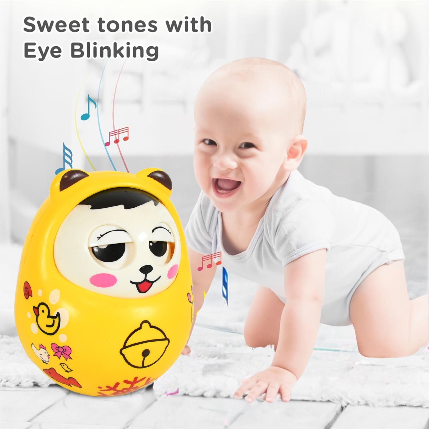 Sound Balancing Doll Toys for Baby Boys, Girls 8+ Months Multicolor (1 Pc) - Bhavnagar Deodap