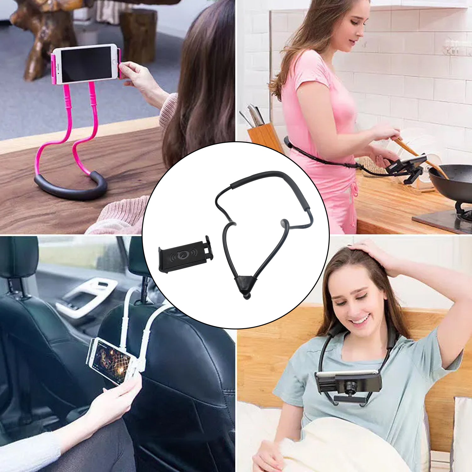 Multi Functional Flexible Long Arms Stand Hanging on Neck Universal Mobile Phone Stand Lounger's Bracket for Mobile Phone Tablet PC Desktop - Bhavnagar Deodap