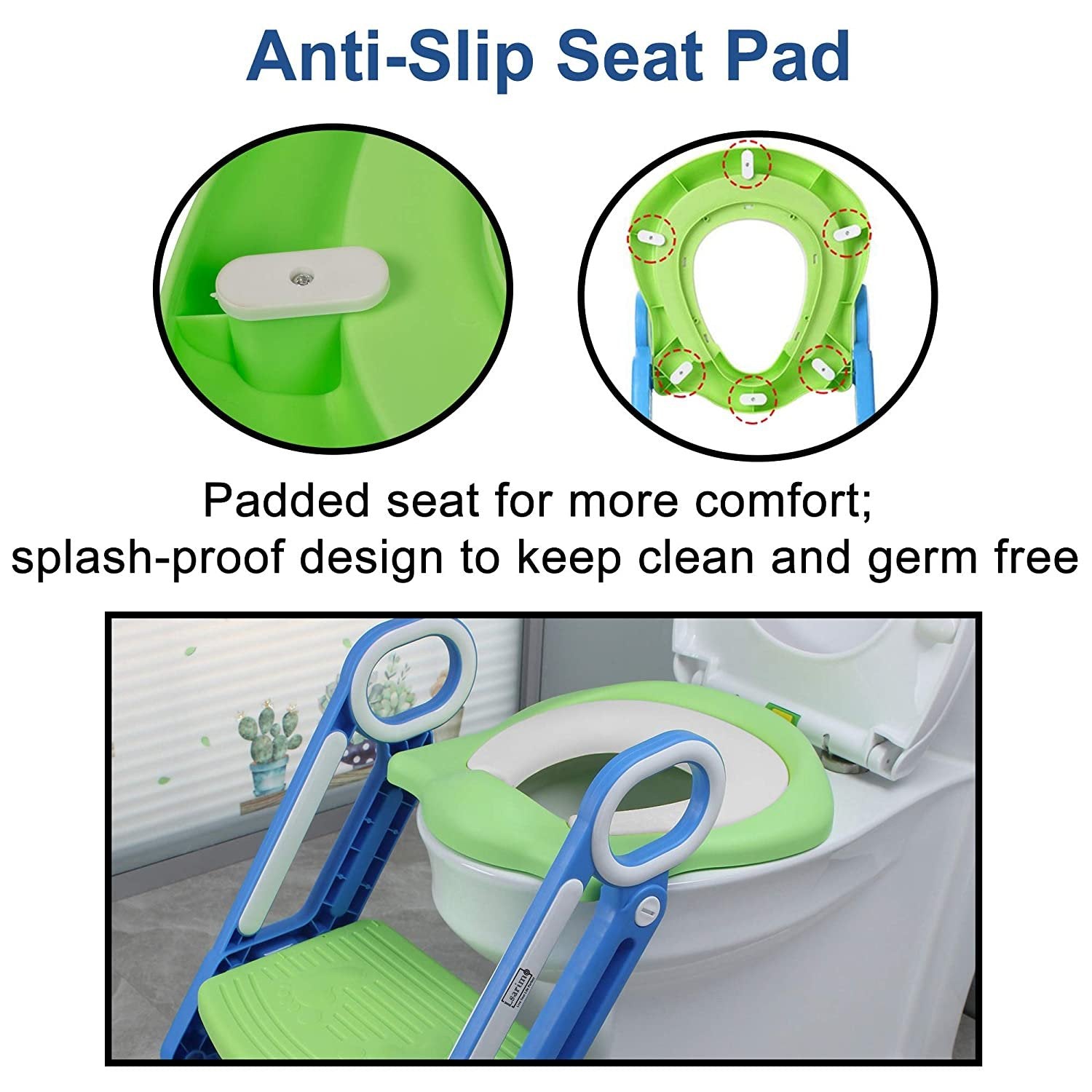 2 in 1 Training Foldable Ladder Potty Toilet Seat for Kids  ----- - Bhavnagar Deodap