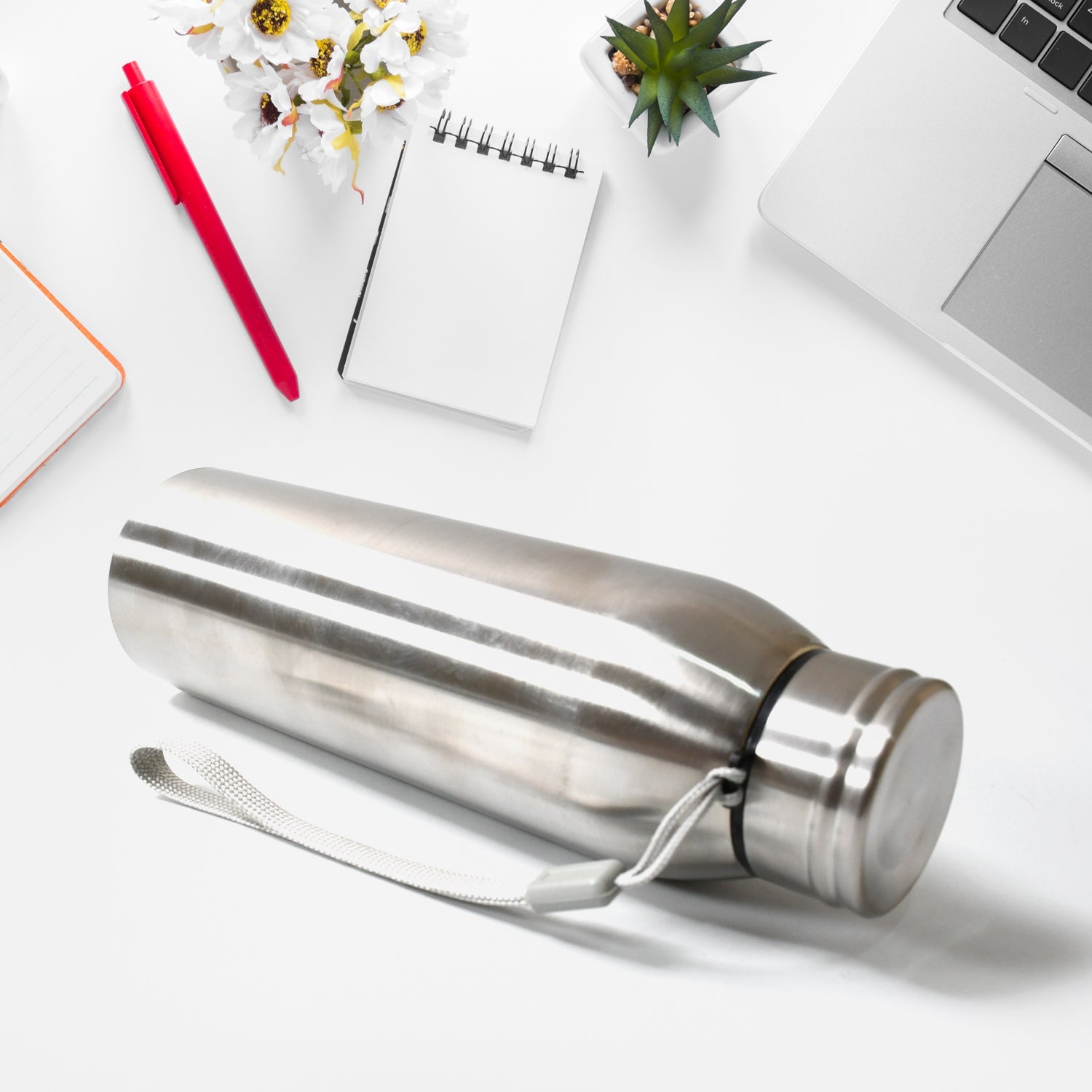 Stainless Steel Water Bottle, Fridge Water Bottle, Leak Proof, Rust Proof, Hot & Cold Drinks, BPA Free Food Grade Quality, Steel fridge Bottle For office / Gym / School (600 ML Approx) - Bhavnagar Deodap