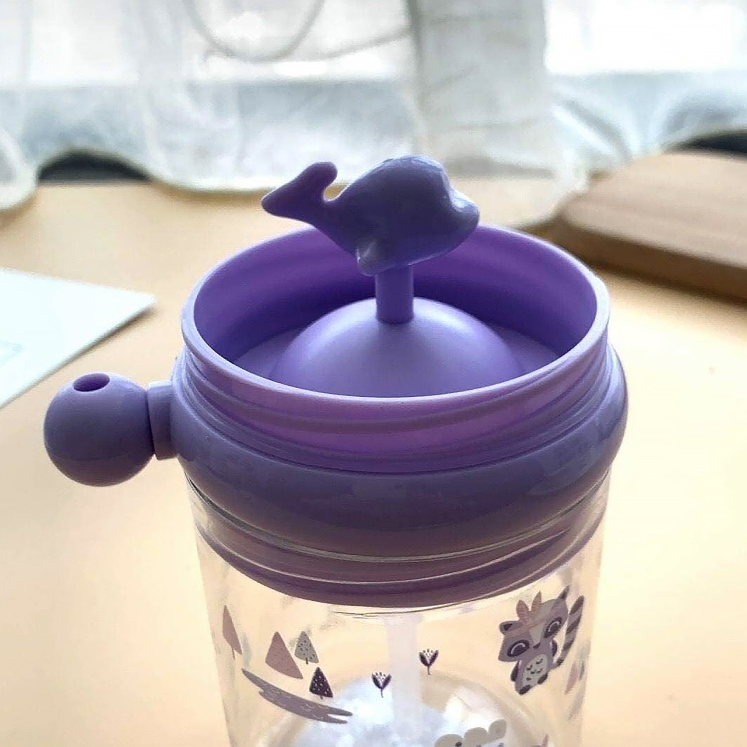 Whale Spray Sippy Cup (1 Pc): Straw, Lid, Spill-Proof, Fun Water Play - Bhavnagar Deodap