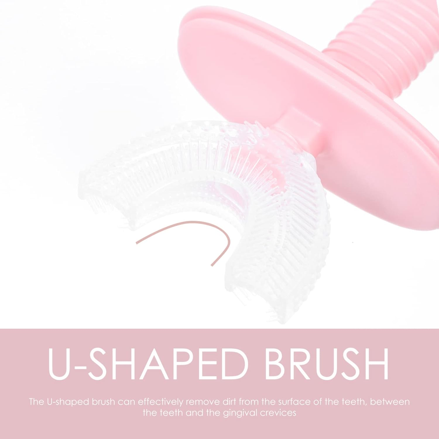 Kids U Shaped Toothbrush Children Baby Silicone Kids Toothbrush U Shaped Silicone Brush Head for 360 Degree Cleaning Suitable For 2-6 Years (1 Pc) - Bhavnagar Deodap
