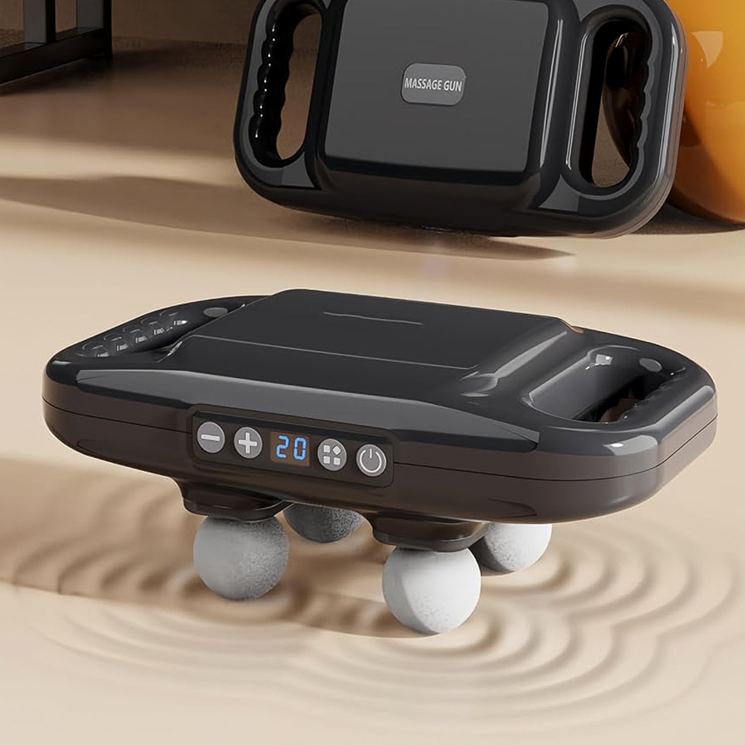 Handheld Full Body Massager 4-Head Massage Gun (1 Pc / Mix Color) - Bhavnagar Deodap