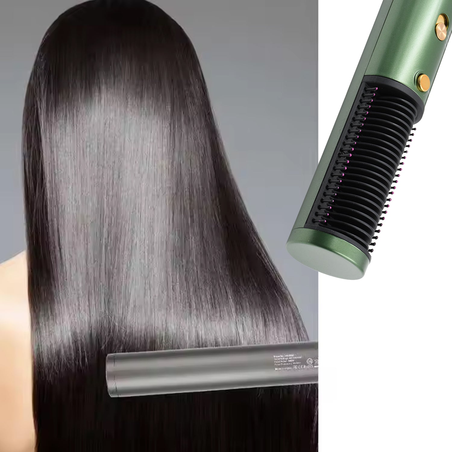 Hair Straightener Comb, Anti Scald Hot Comb Negative Ion Hair Straightener Brush Straightener 3 Gear Constant Temperature for Quick and Professional Hair Salon at Home (1200w) - Bhavnagar Deodap