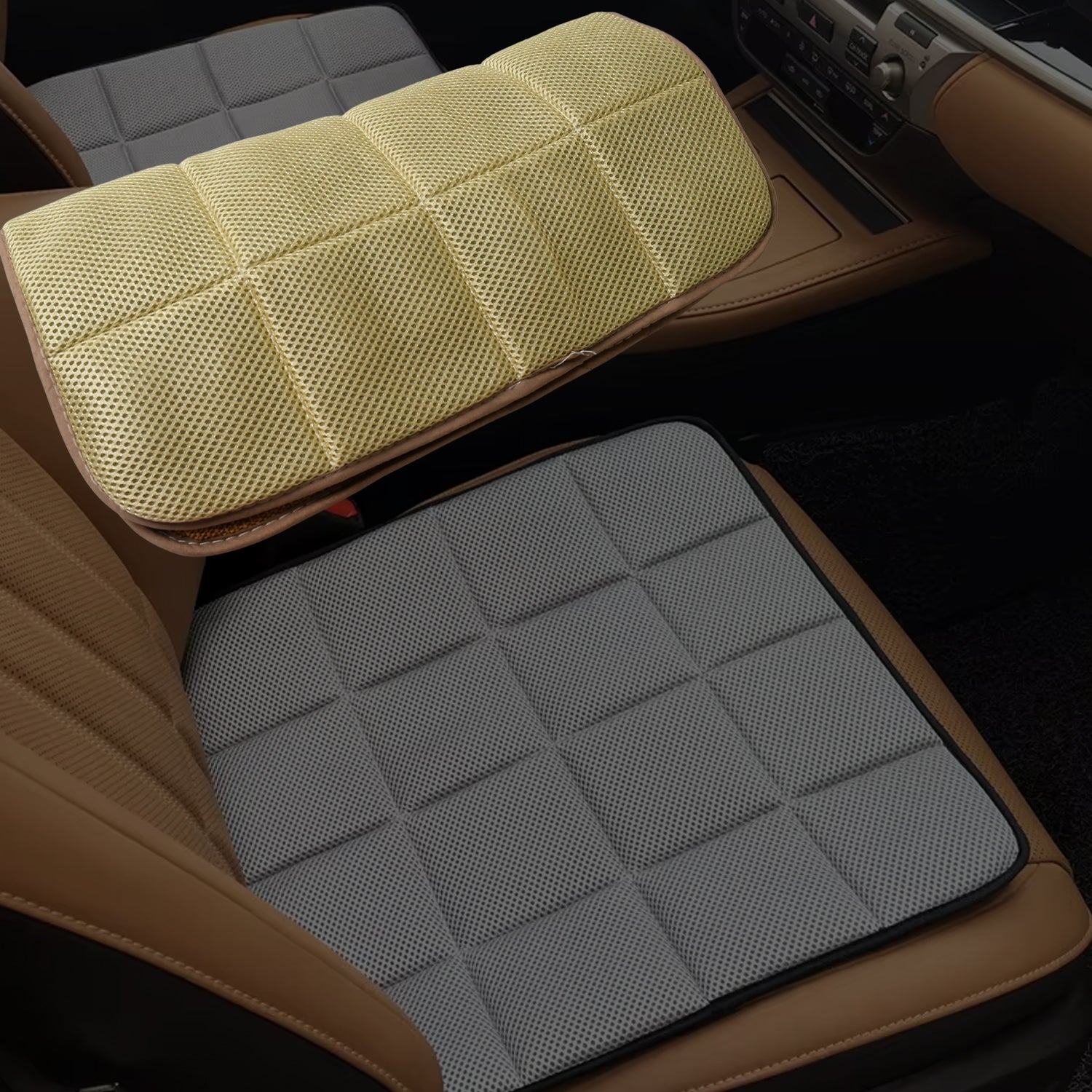 Square Shaped Bamboo Charcoal Filled Car Auto Seat Cushion Mat Cover - Bhavnagar Deodap