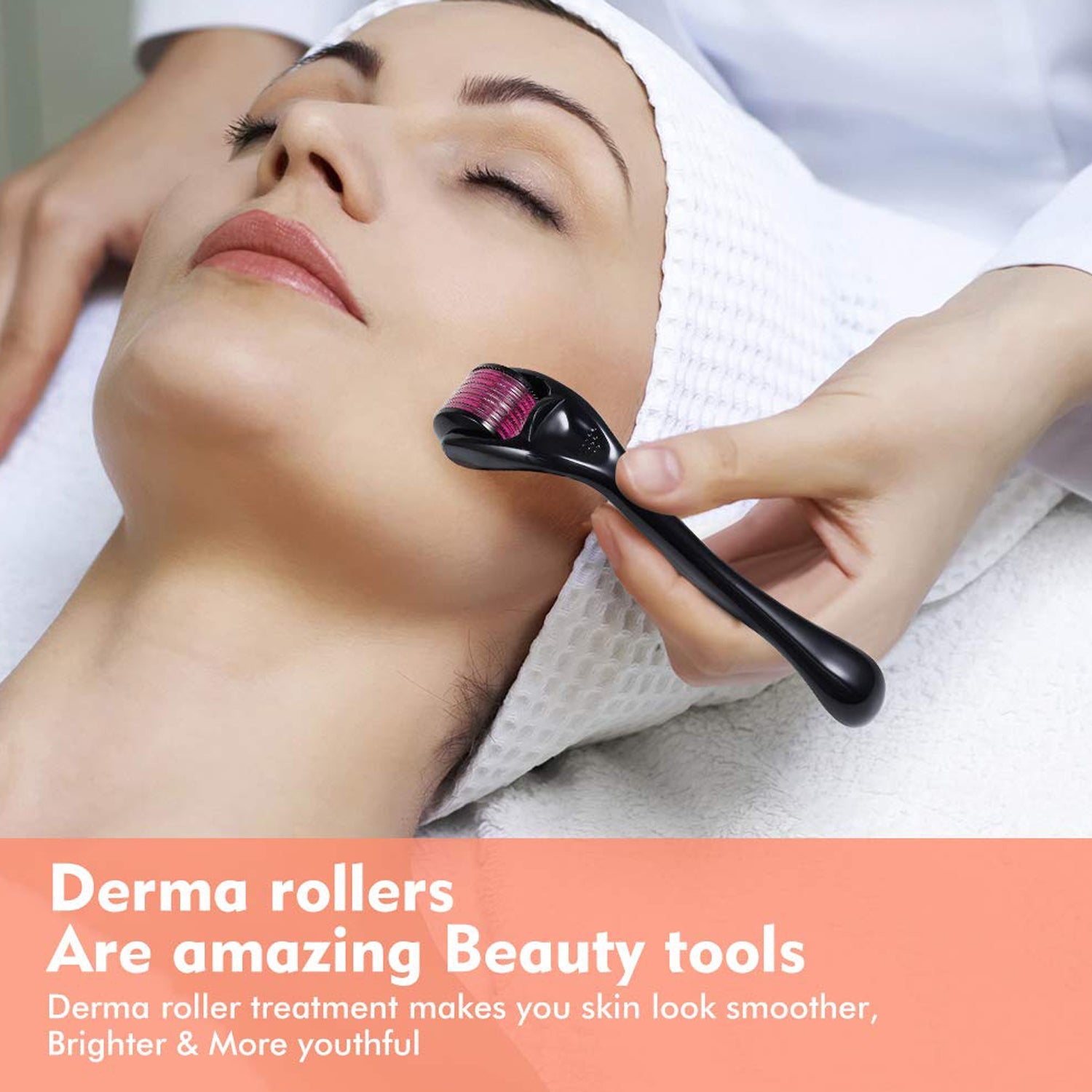 Derma Roller Anti Ageing and Facial Scrubs & Polishes Scar Removal Hair Regrowth (0.75mm) - Bhavnagar Deodap