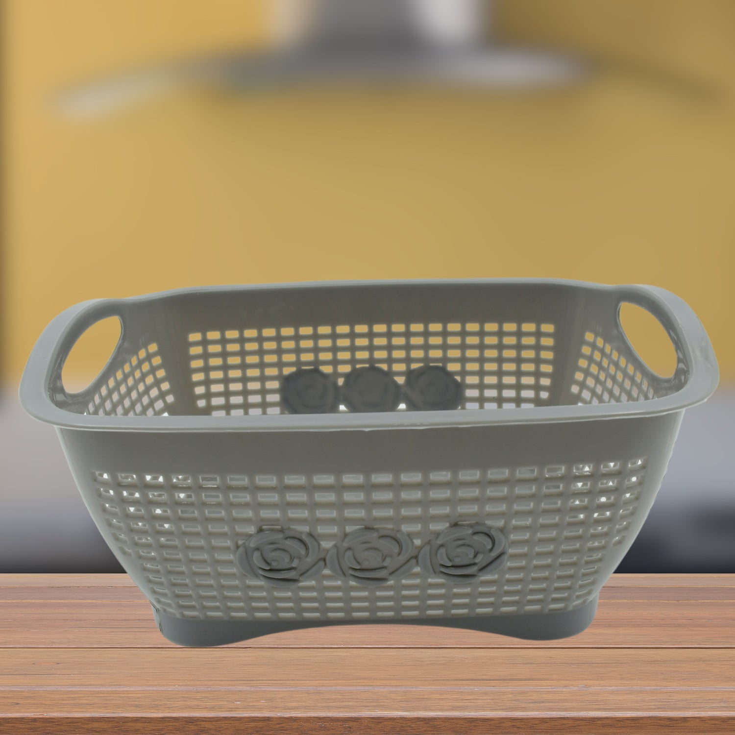 Multipurposes Plastic Basket, Organizer for Kitchen, Countertop, Cabinet, Bathroom with Lid, Plastic Storage Basket For Store Fruits, Vegetables, Magazines, Cosmetics, Stationary (1 Pc / Mix Color ) - Bhavnagar Deodap