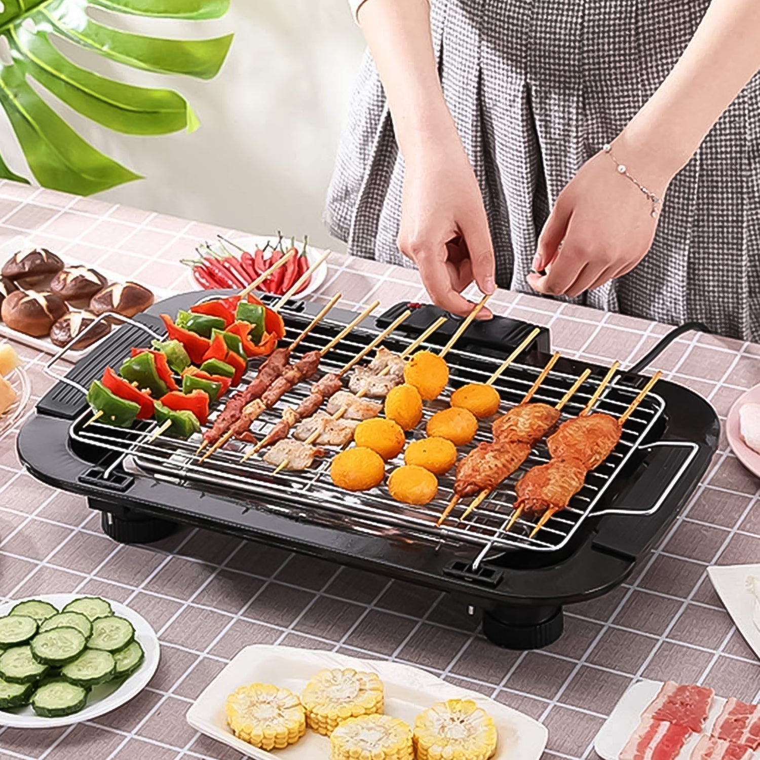 Electric Barbecue Grill 2000w (1 Pc) - Bhavnagar Deodap