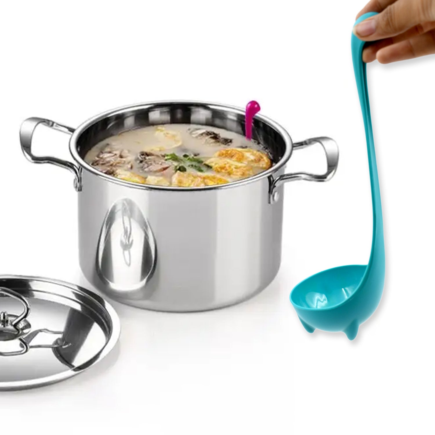 Multifunctional Colander Spoon: Soup Strainer, Long Handle, Kitchen Tool - Bhavnagar Deodap