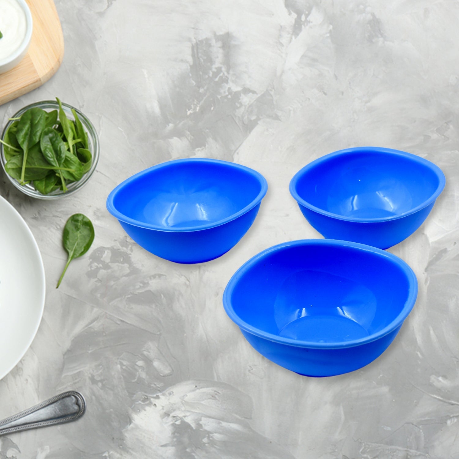 BPA Free Plastic Bowl Set for Cereal, Salad, Rice, Soup, Pasta, Snack Bowl, Microwave Safe, Dishwasher Safe (3 Pcs Set) - Bhavnagar Deodap