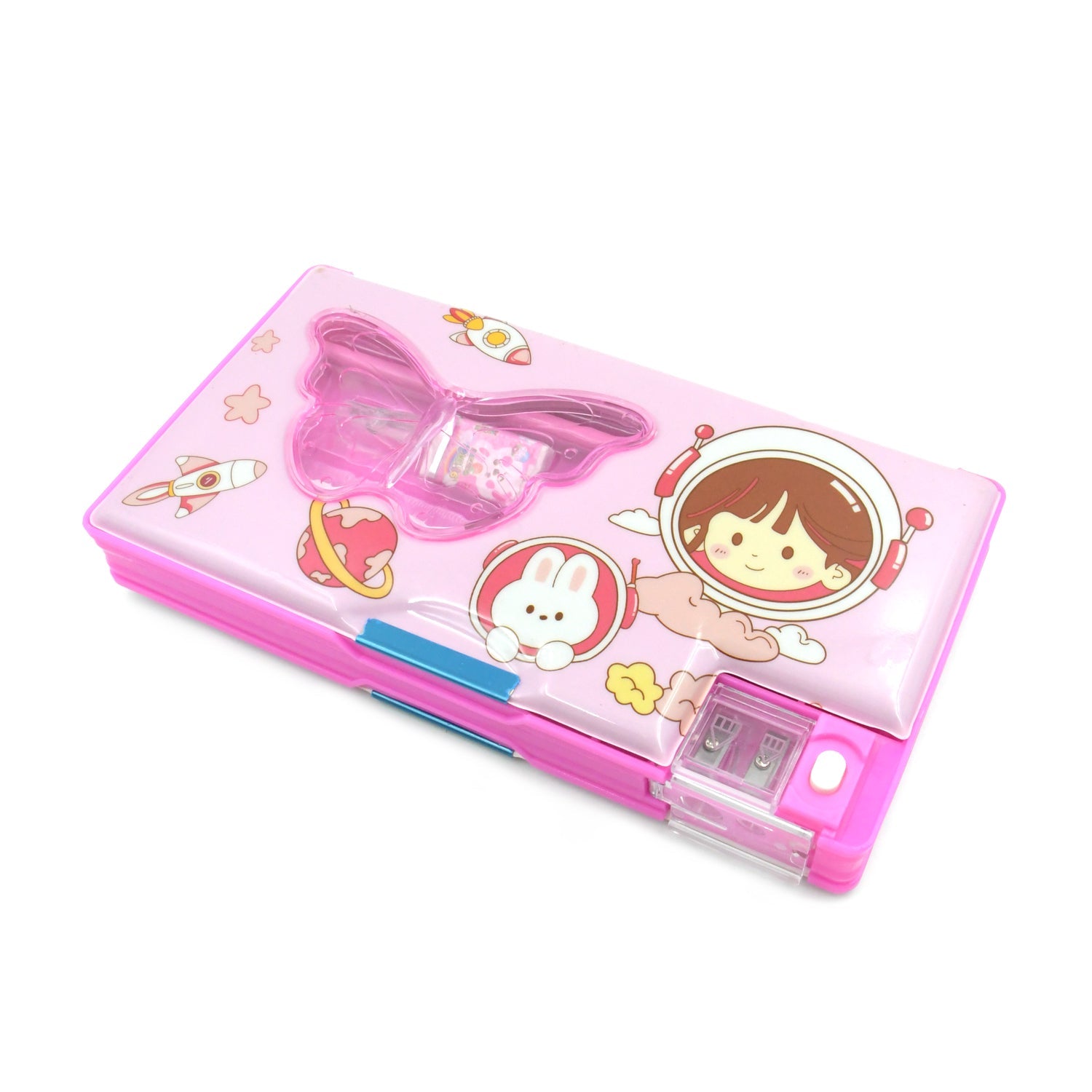 Printed Pencil Case for Kids (1 Pc): Multi-Compartment, Compass Box - Bhavnagar Deodap
