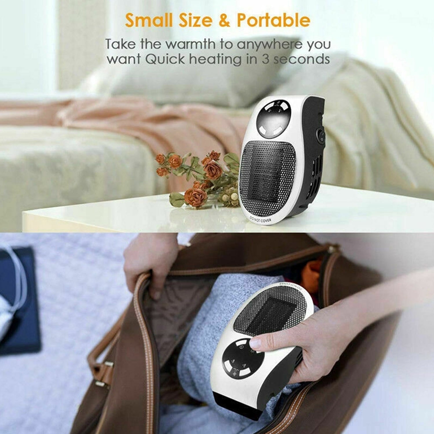 6033 Portable Electric Heater Mini Fan Heater Desktop Household 