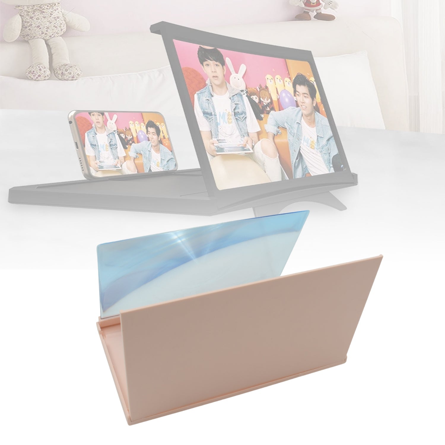 3D Phone Screen Magnifier Video Screen Amplifier Expander Holder Bracket for Mobile Phone Screen Zoom Display (1 Pc) - Bhavnagar Deodap