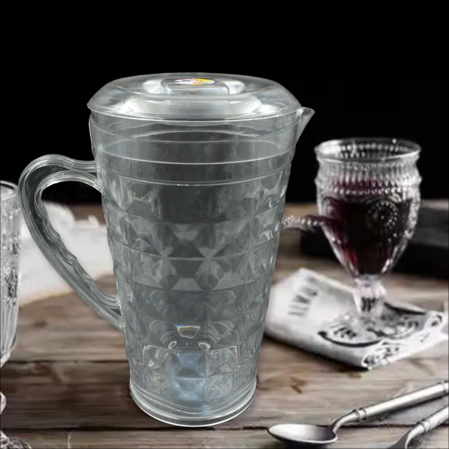 Mocktail Pet Jug  Plastic Jug With lid, Drinking Beverage Jag, Transparent Tableware  Reusable BPA Free, Plastic Water jug for Home use, Perfect for Home, Restaurants - Bhavnagar Deodap
