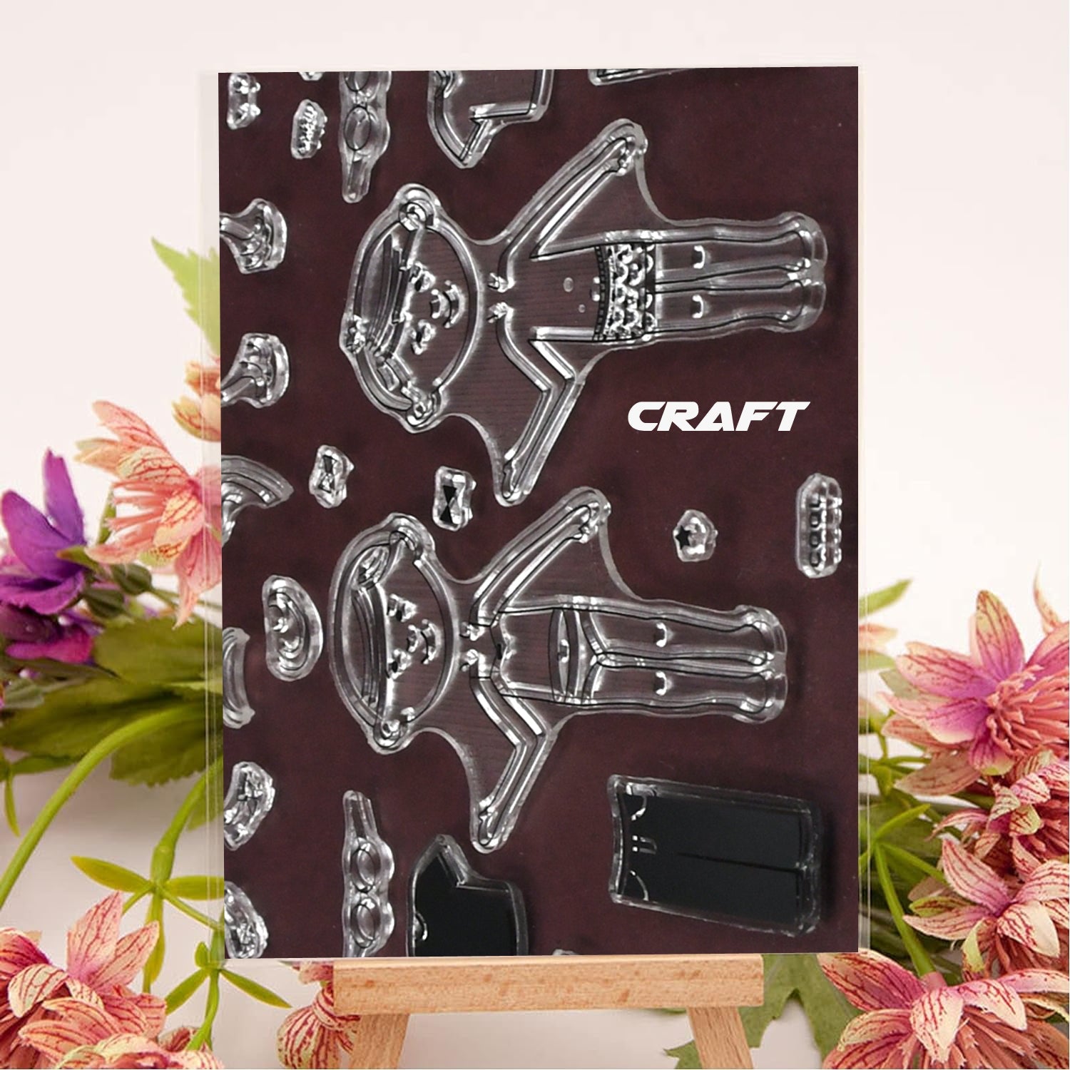 Reusable Rubber Stamp, TPR Stamp DIY Accessories Good Stamping Effect DIY Transparent Stamp Stick Repeatedly for Envelope for Diary for Invitation Letter, Photo Album Decoration for Paper Crafts (Mix Design / 1 Set) - Bhavnagar Deodap