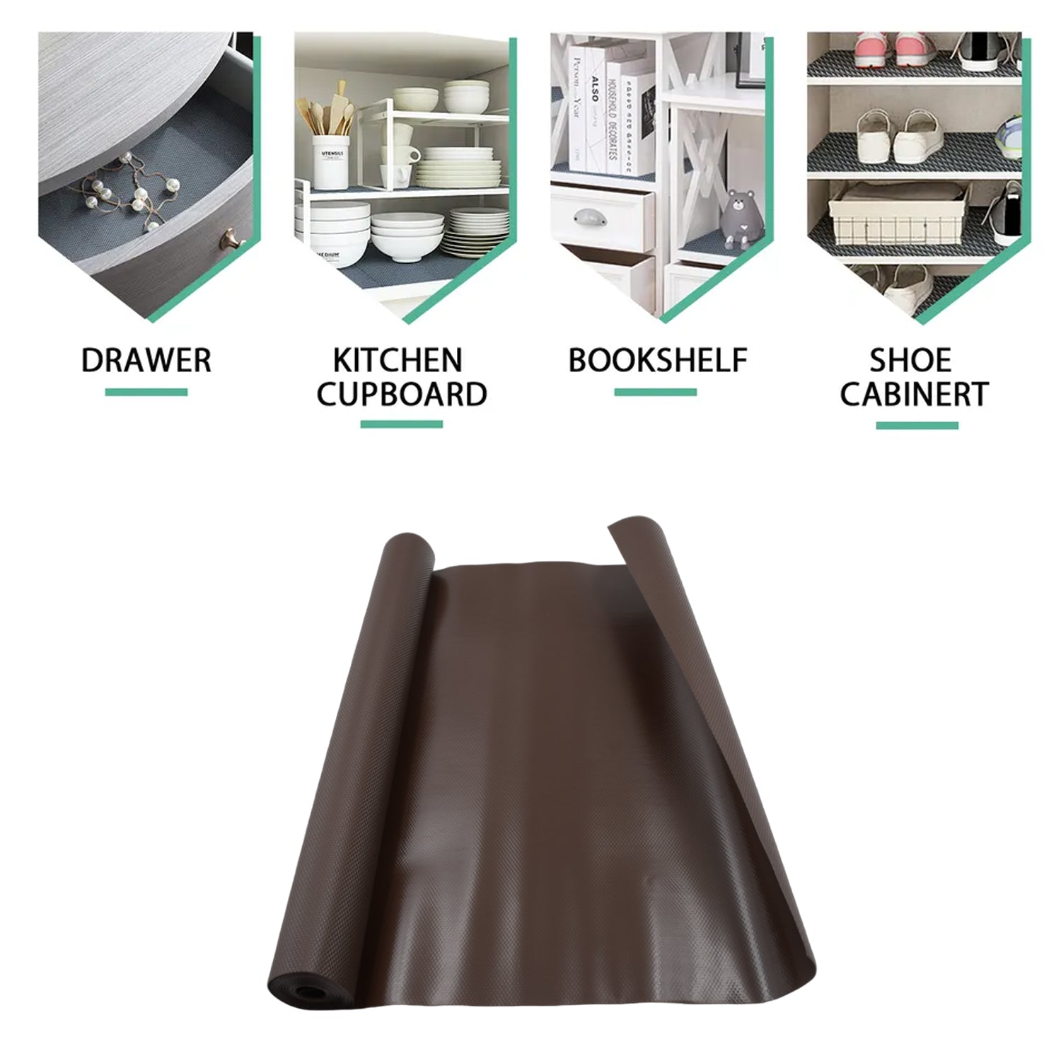 Multipurpose Anti-Slip Mat Liner Roll for Kitchen, Bathroom, Fridge & Shelves (45cmx3m) - Bhavnagar Deodap