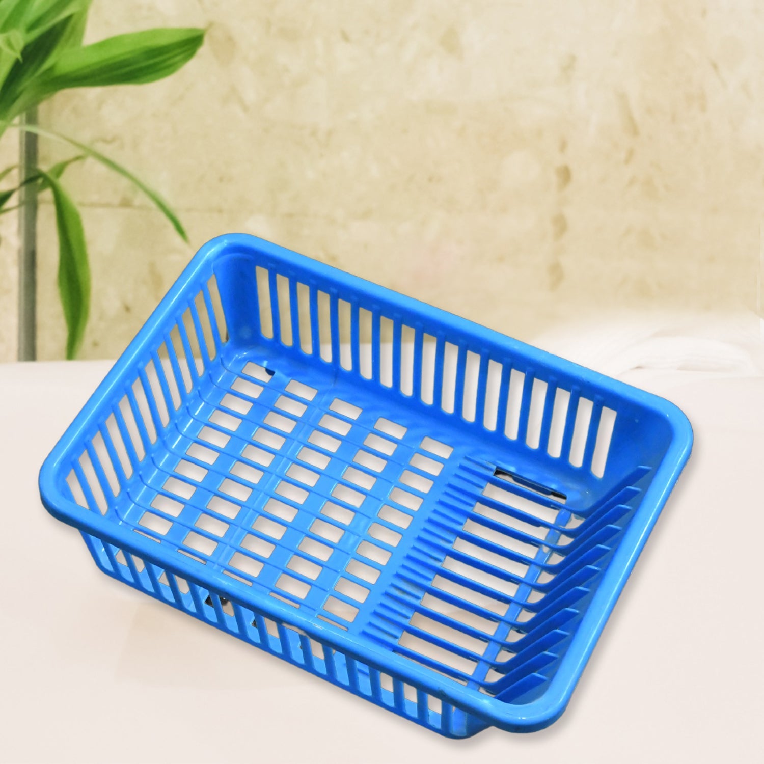 Unbreakable Plastic 3 in 1 Kitchen Sink Drainer Drying Rack (Without Bottom Tray) (MOQ :- 6 Pc) - Bhavnagar Deodap