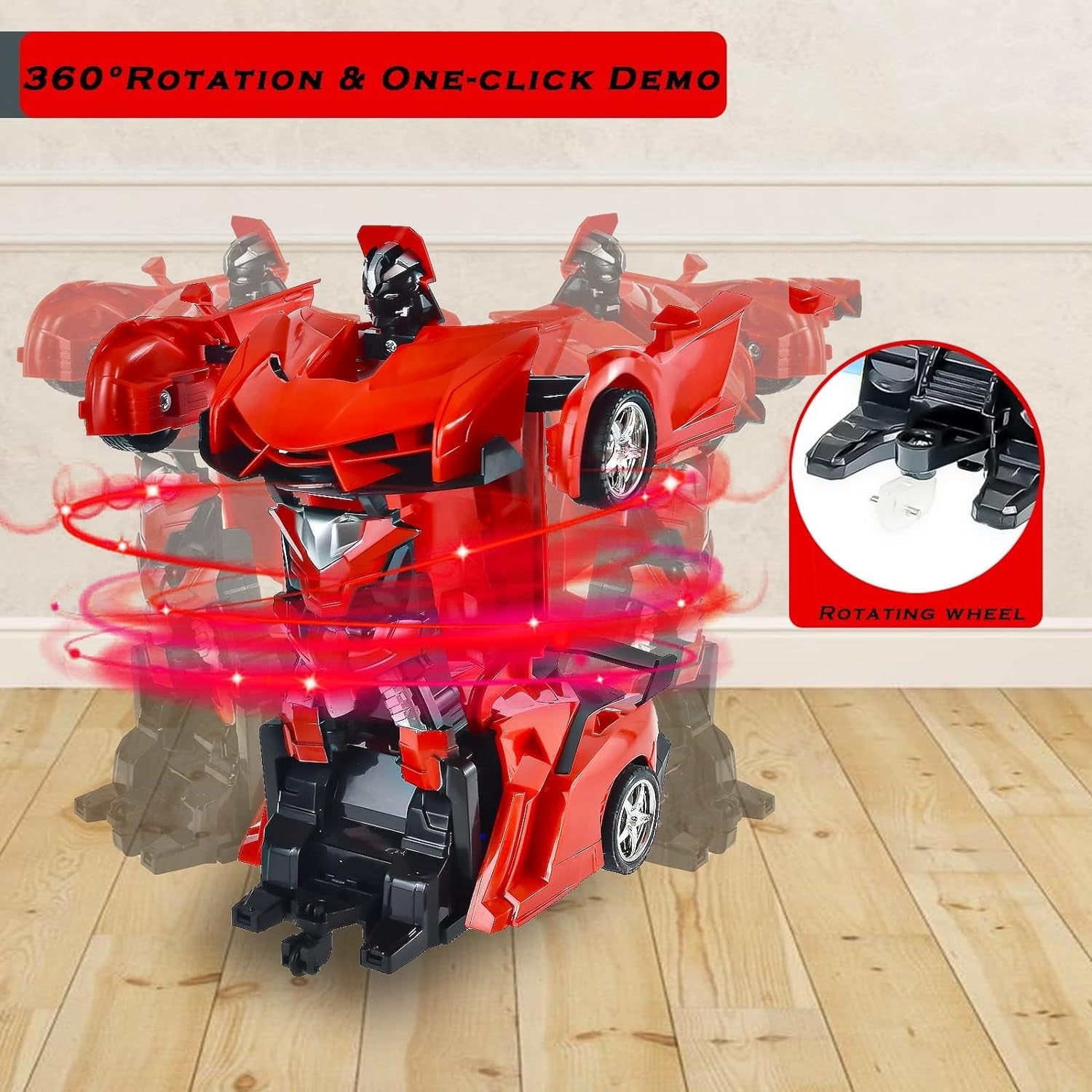 2 In 1 Automatic Robot Converted Remote Control Car With Light Scale 360°Drifting Deformation Robot Car Toy Kids Boys, Robot Convert Unique Toy For Boys (1 Pc) - Bhavnagar Deodap