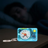 Mini Alarm Clock Keychain – 1PC Portable Quartz Analog Clock Key Ring