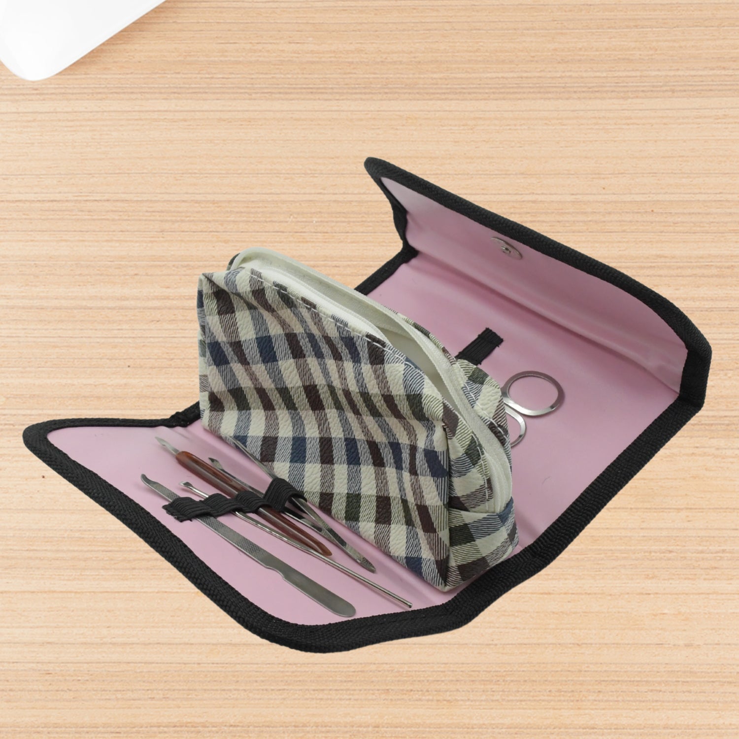 Nail Scissors Professional Nail Clippers Kit Manicure Set 7 Pieces Top Grade Stainless Steel Grooming Kit With Travel Case & Small Pouch For Travel Or Home Manicure Set (7 Pc Set) - Bhavnagar Deodap