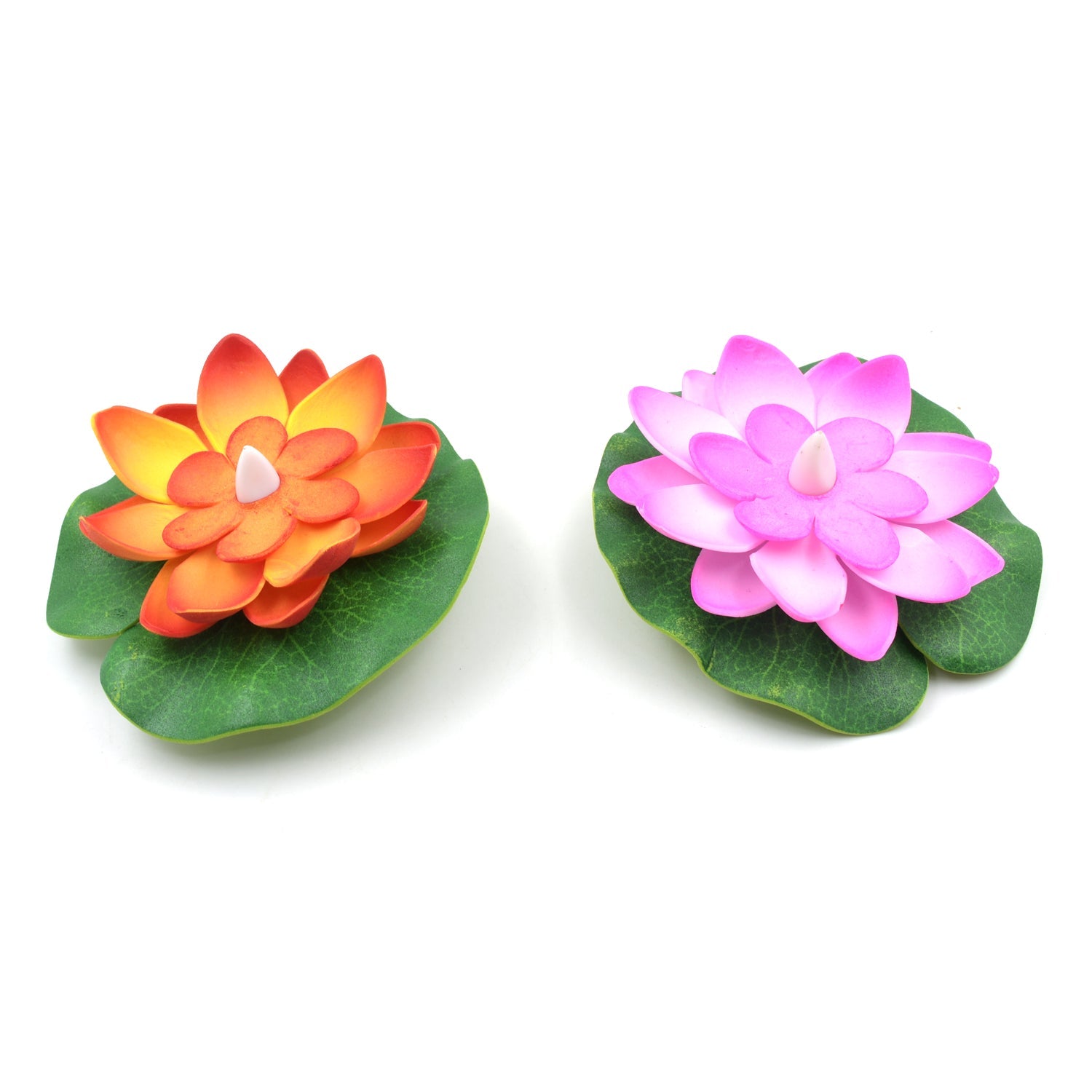 Smokeless LED Lotus Candles (2 Pc): Indoor/Outdoor Décor - Bhavnagar Deodap